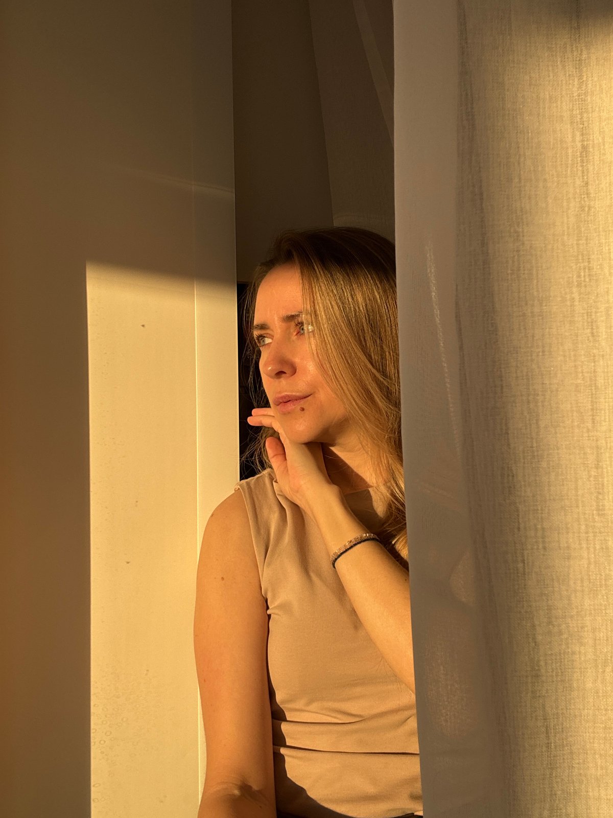 Woman photographed in quiet moments in Chaikovsky, Russia
