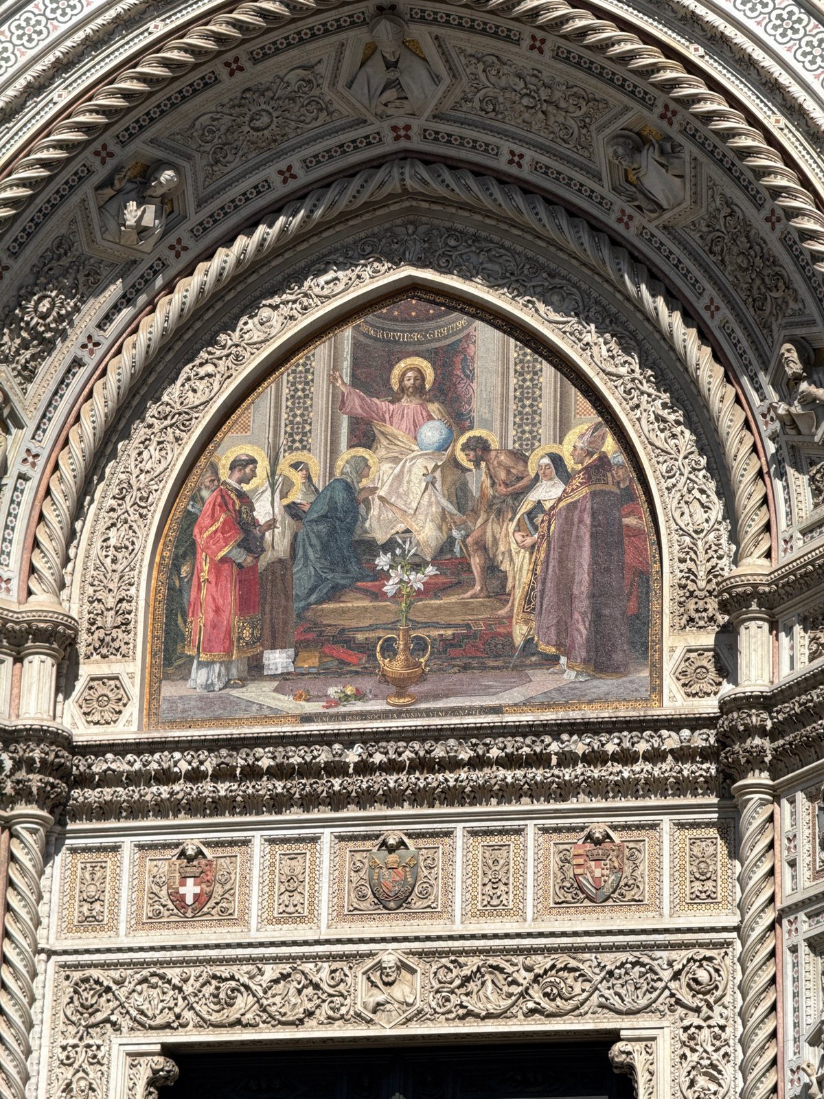 Florence Cathedral facade documented by witnesses under clear skies