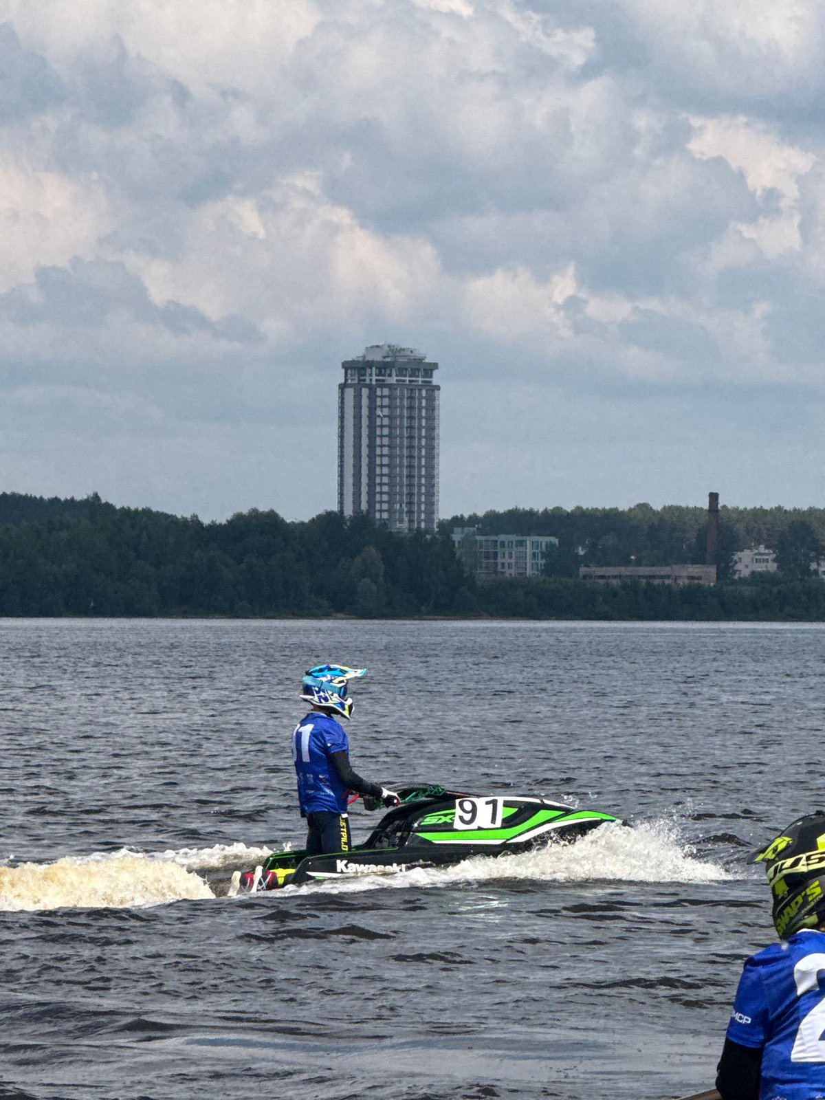 Jet ski racing competition on Kama River in Perm