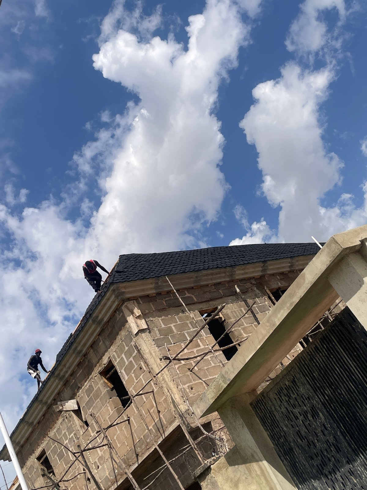 Construction and farming activity in rural Bar Jirgi Summa, Nigeria