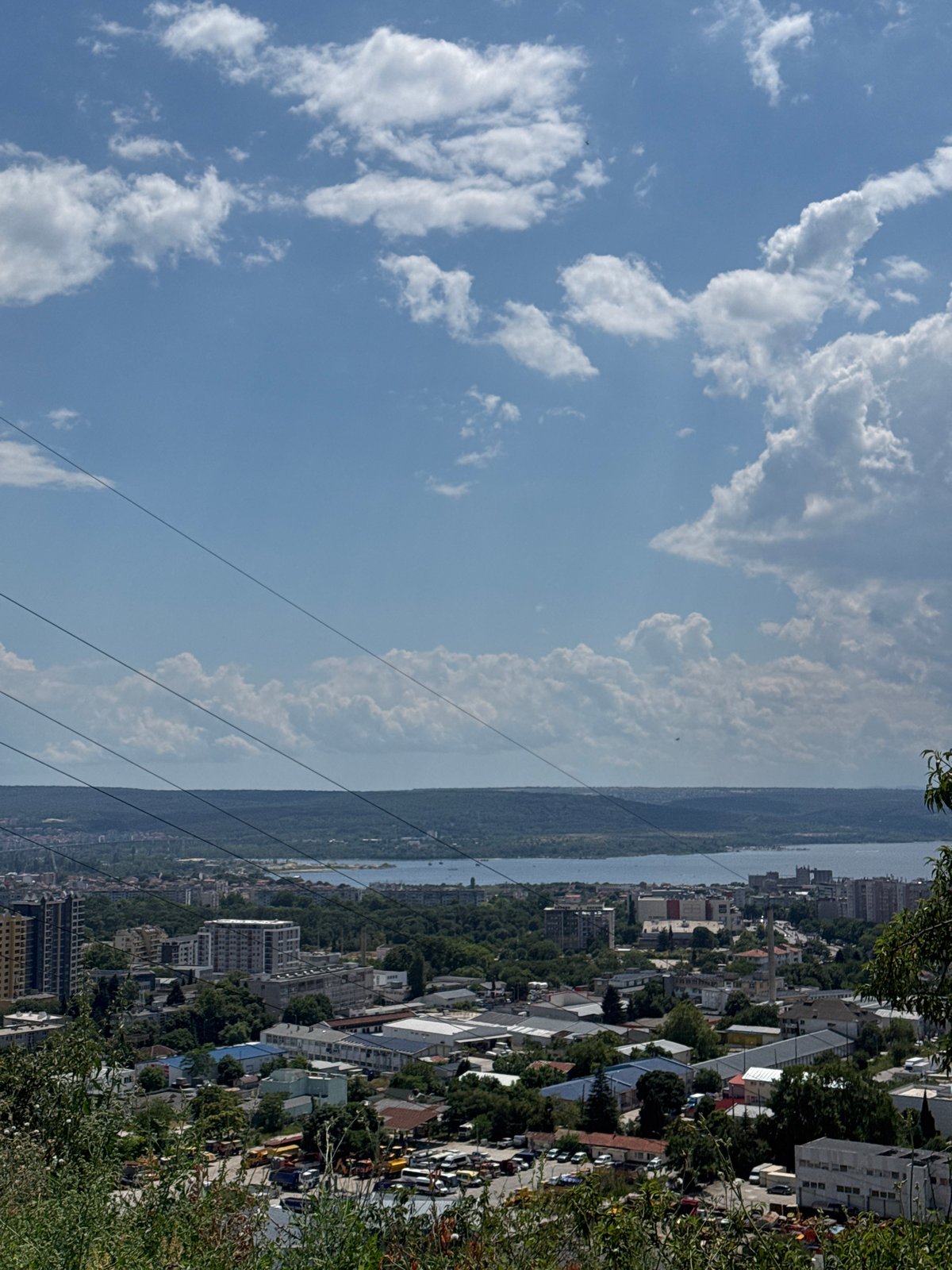 Circus tent and city views on a summer morning in Varna