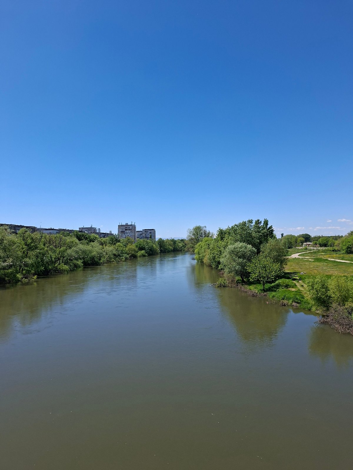 River conditions observed in Plovdiv, Bulgaria