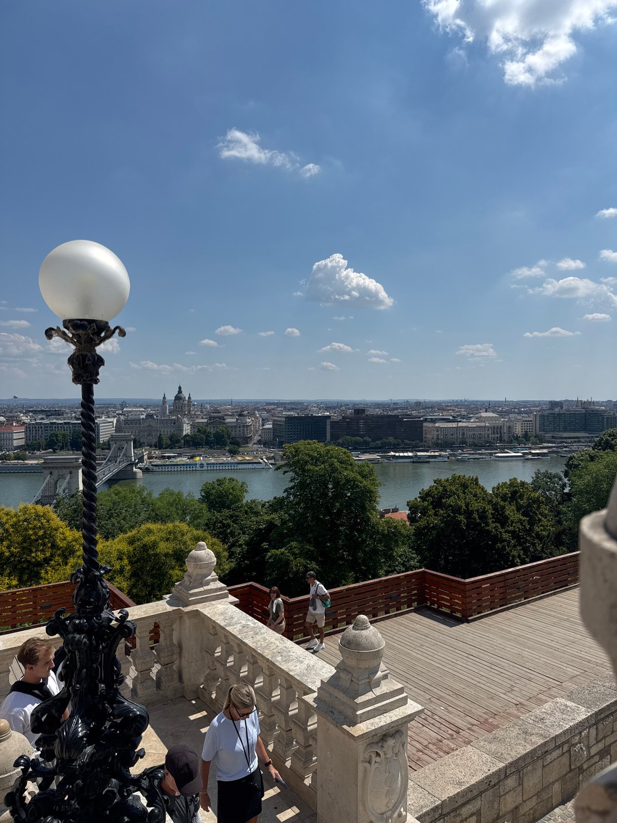 Castle Hill and the Danube on a bright Budapest morning