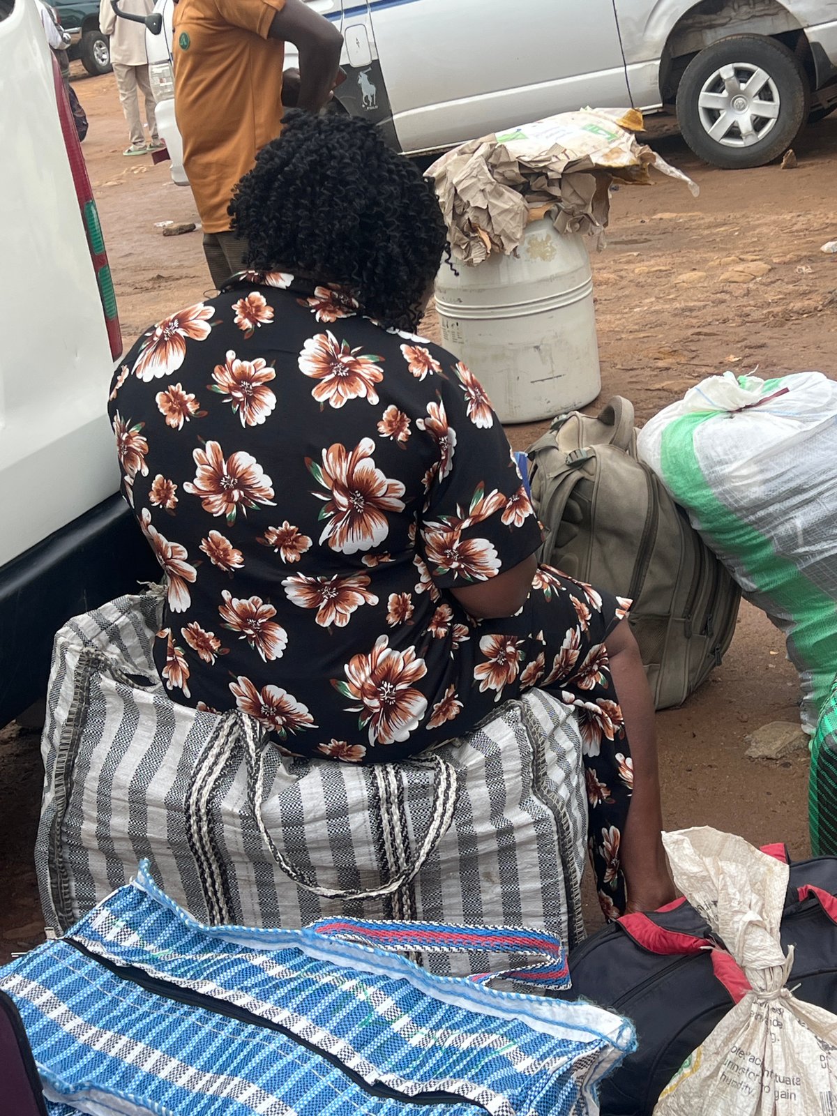 Morning hustle at a Jos motor park transit hub