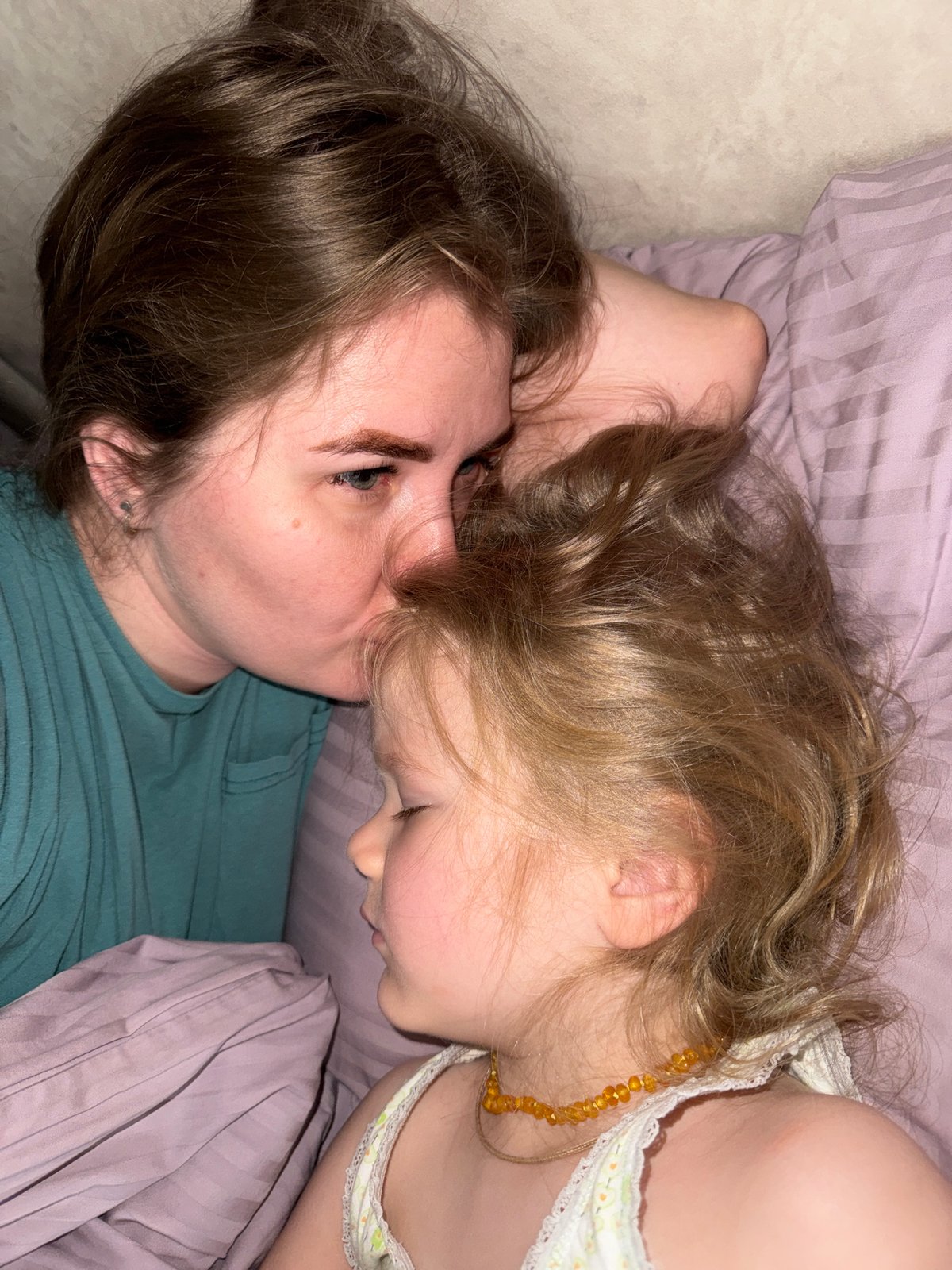 Morning domestic moments captured in Russian household