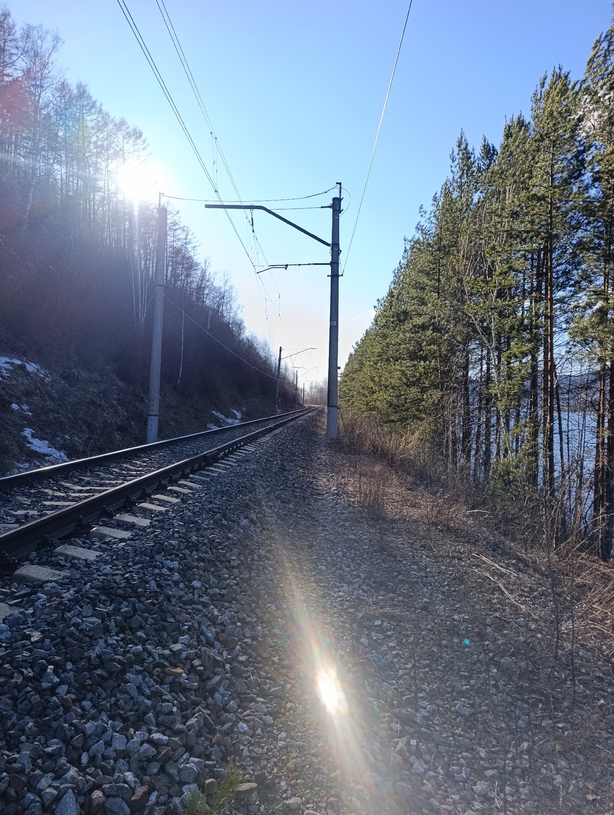 Walker documents Trans-Siberian Railway journey near Krasnoyarsk