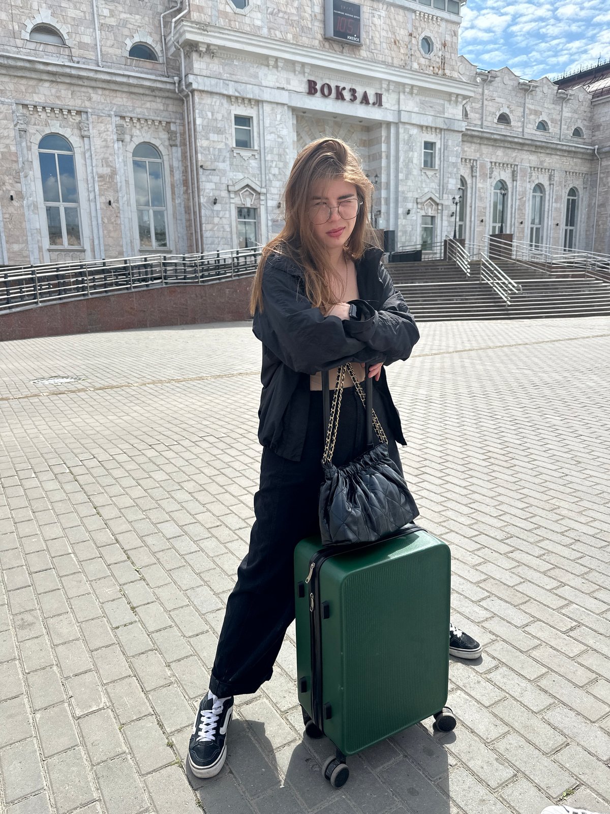 Morning portrait session at Izhevsk railway station