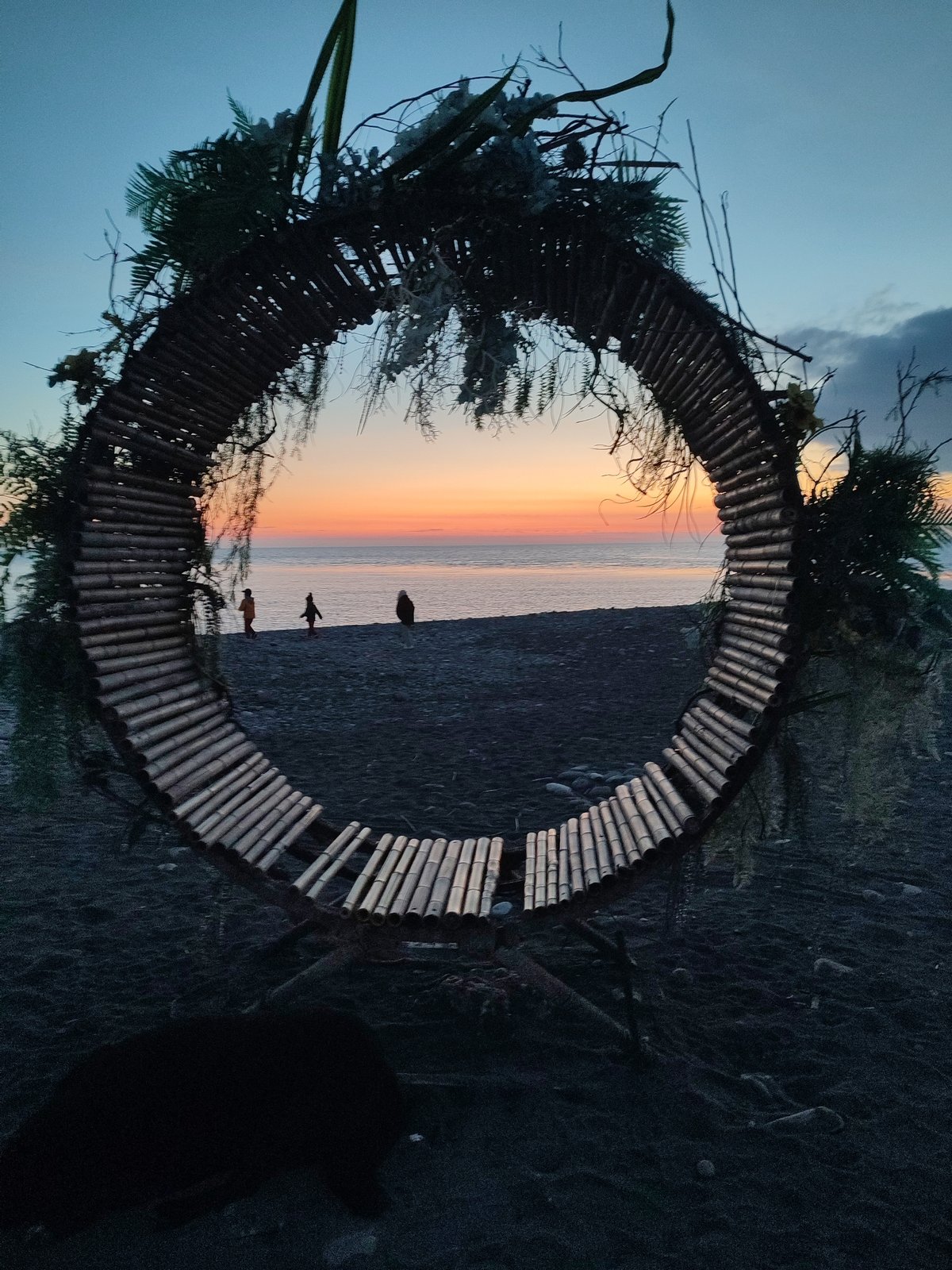 Families enjoy sunset beach time in Sochi region