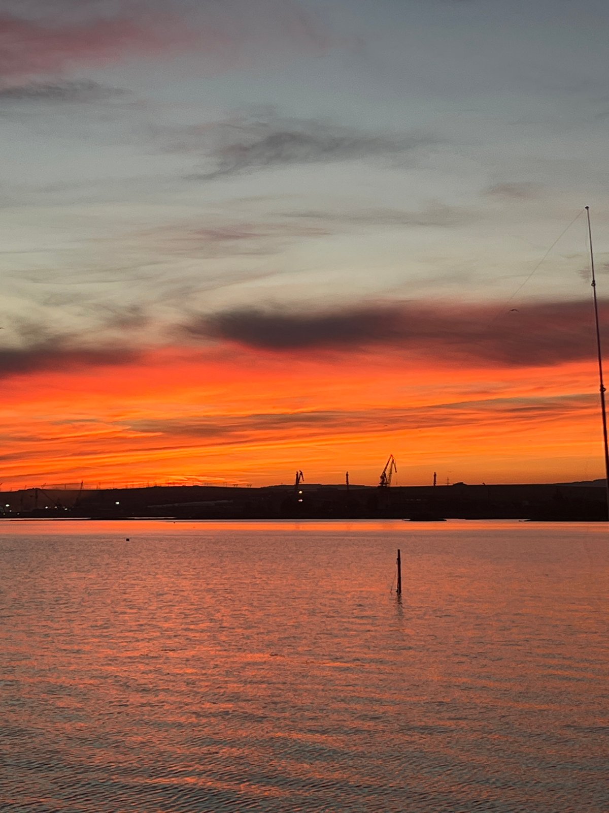 Sunset observed over water near Казашко, Bulgaria