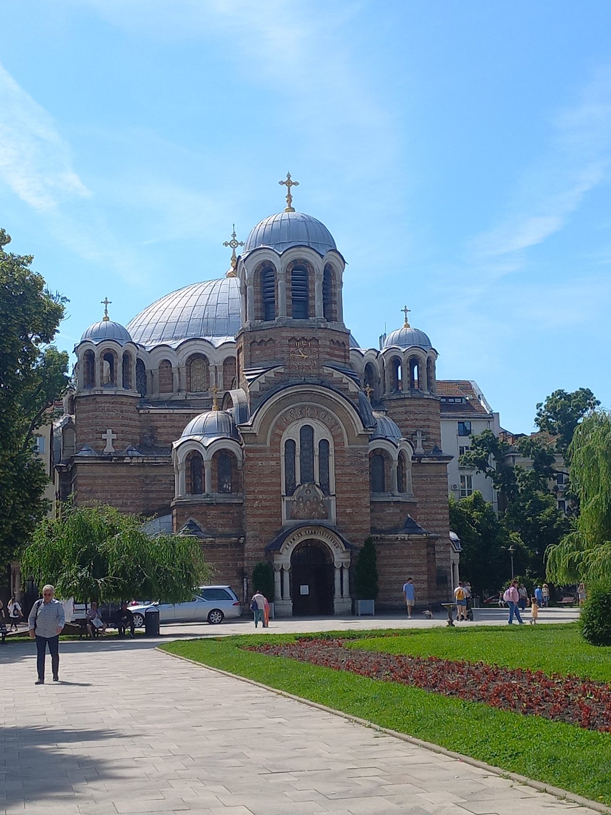 Morning scenes captured across Sofia Bulgaria during sunny June day