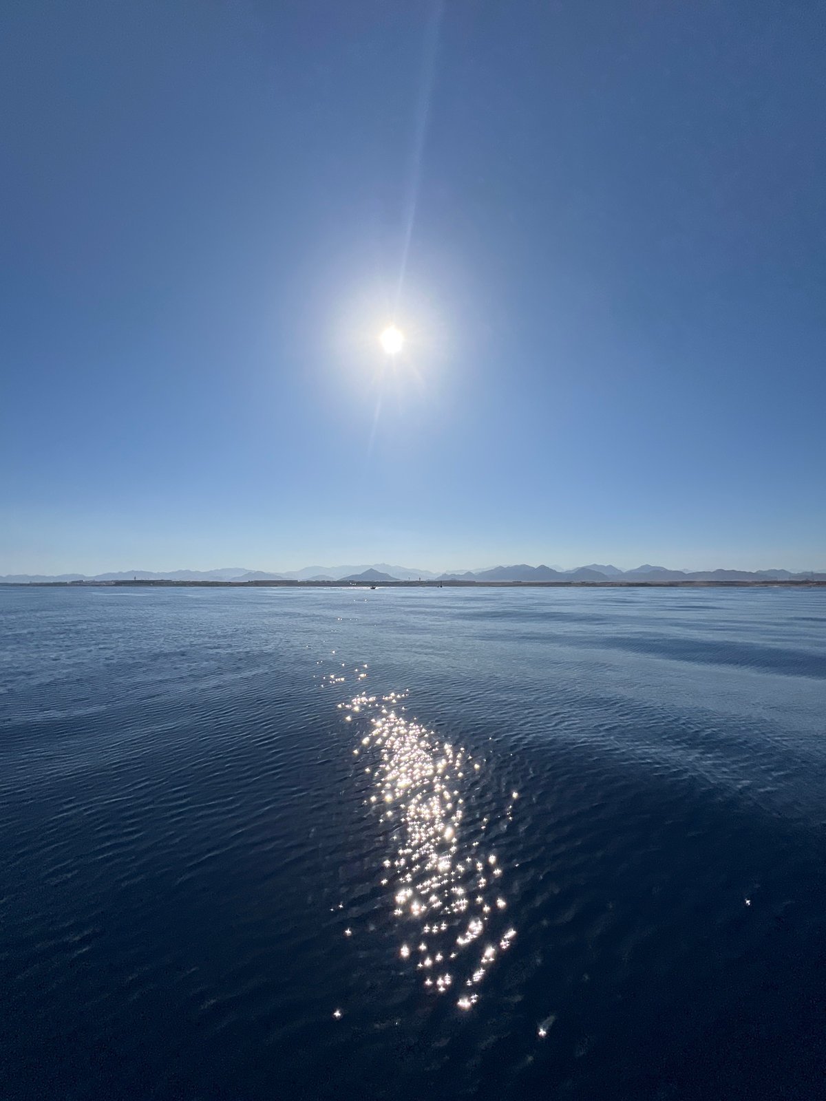 Bright afternoon on the Red Sea off Sharm El Sheikh
