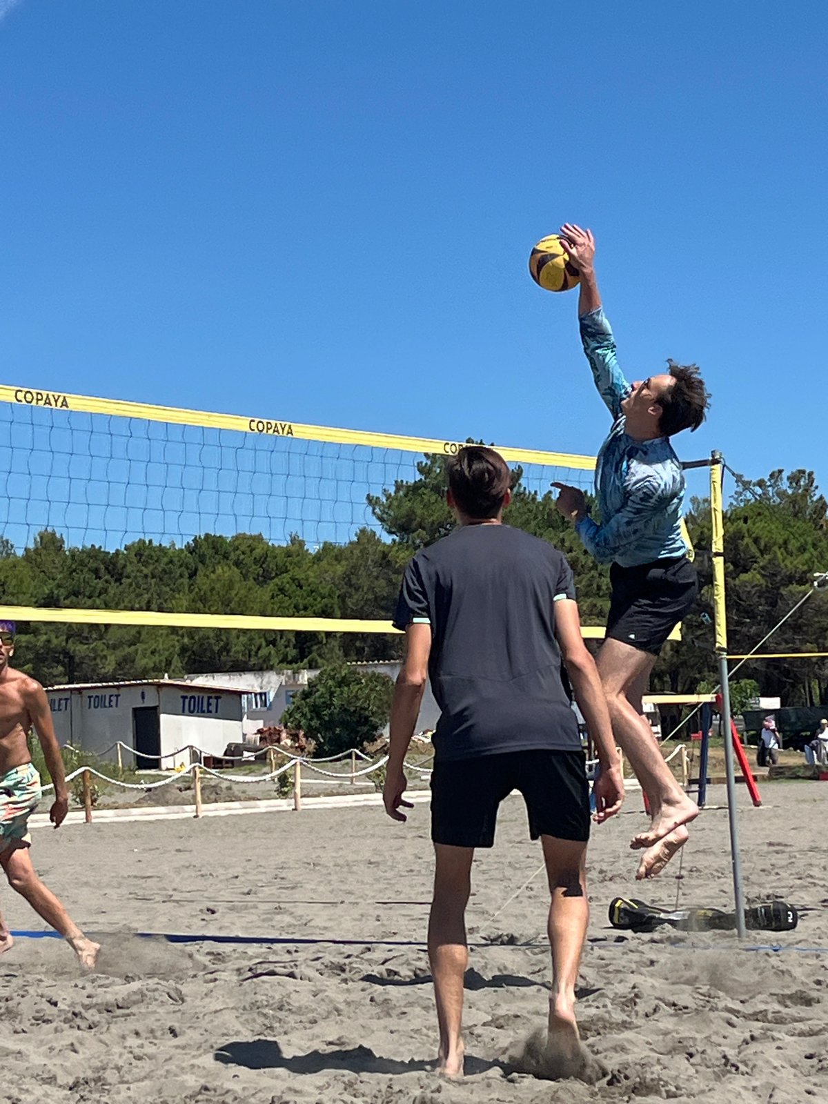 Beach volleyball game captured in Pistula, Montenegro morning session