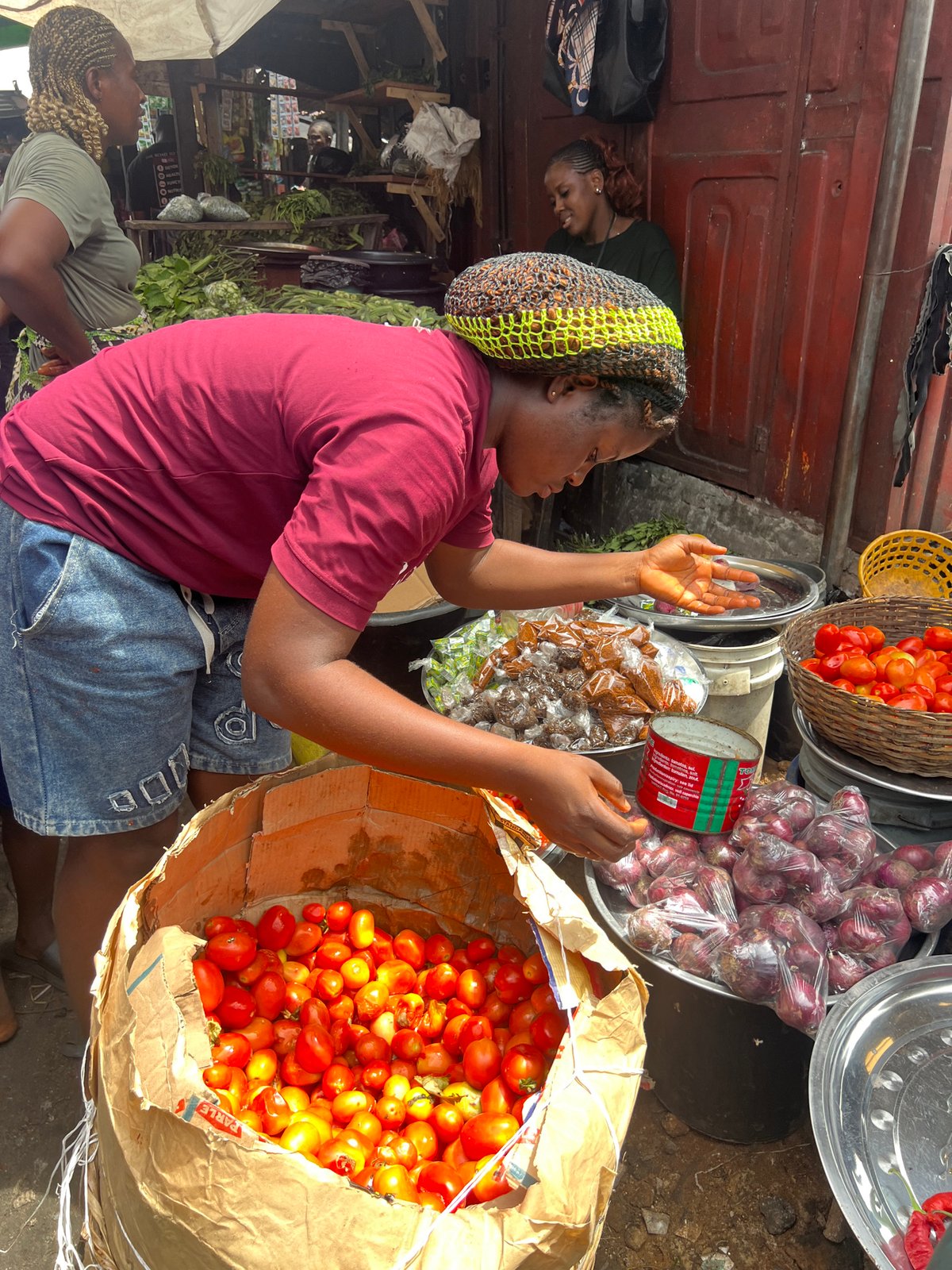 Morning market activity documented in Nkpor, Nigeria