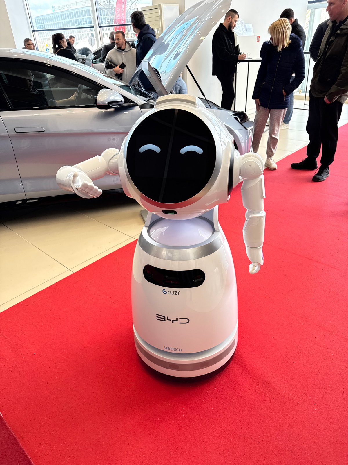 Robot demonstrates at Sofia exhibition showroom