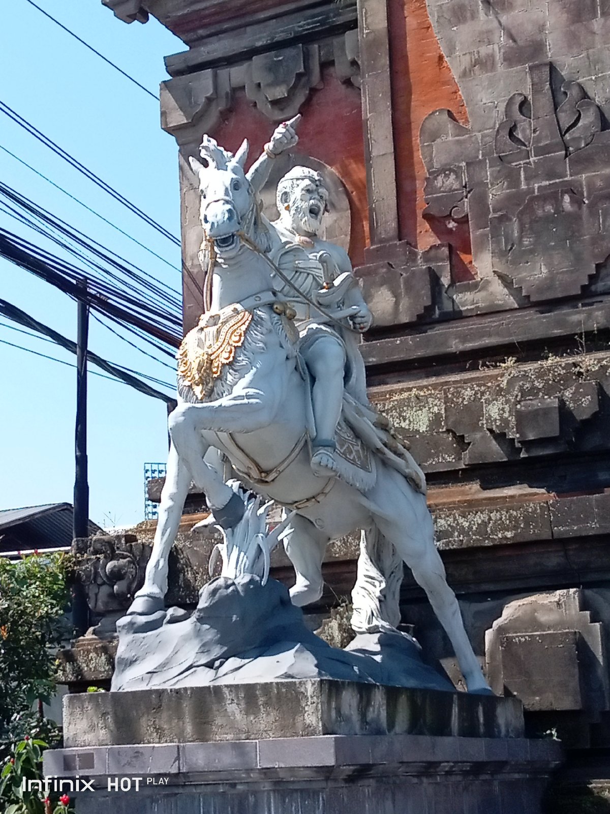 Ornate warrior statue in Blahbatuh, Bali