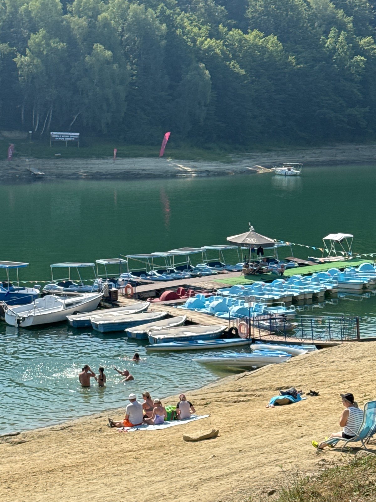 Summer beach day on Solina Lake, Polańczyk