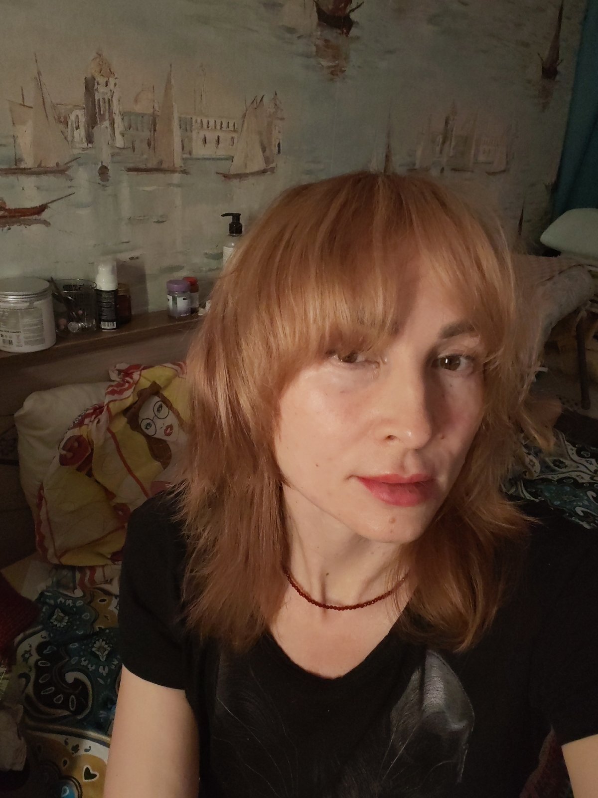 Woman documents evening with toys, cats in Chaikovsky, Russia