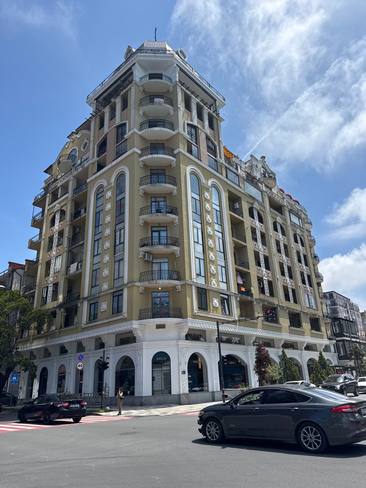Morning architectural documentation captures Batumi buildings and fountain