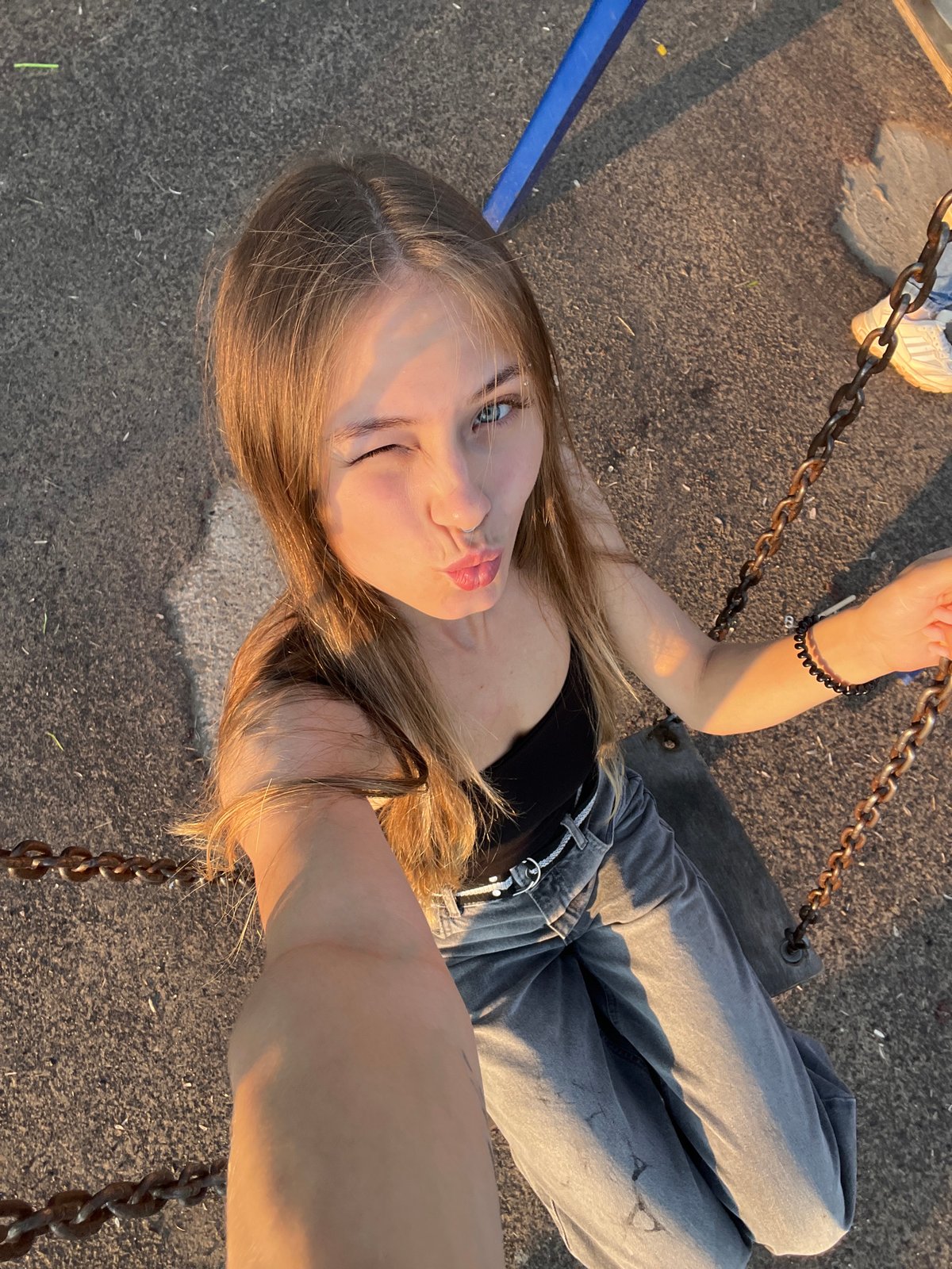 Playground afternoon in Foky with swings, selfies, and toddler playtime