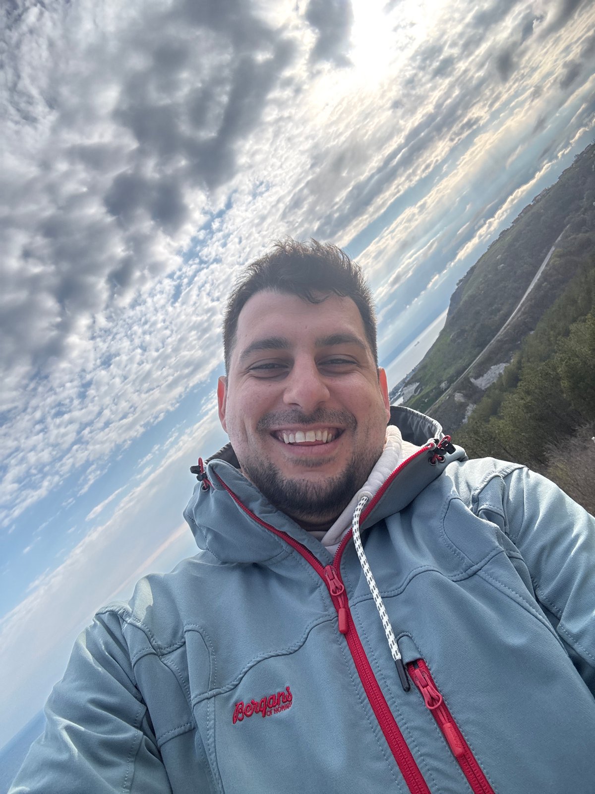 Man takes selfie in Topola, Bulgaria