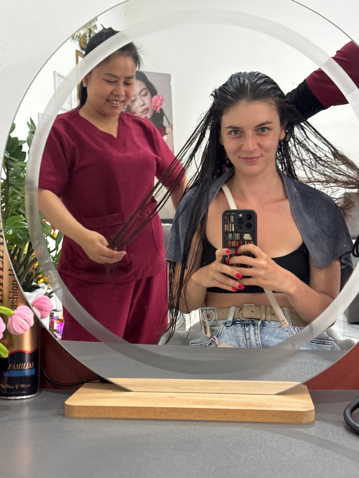 Hair salon visit in Phu Thuy Ward, Vietnam