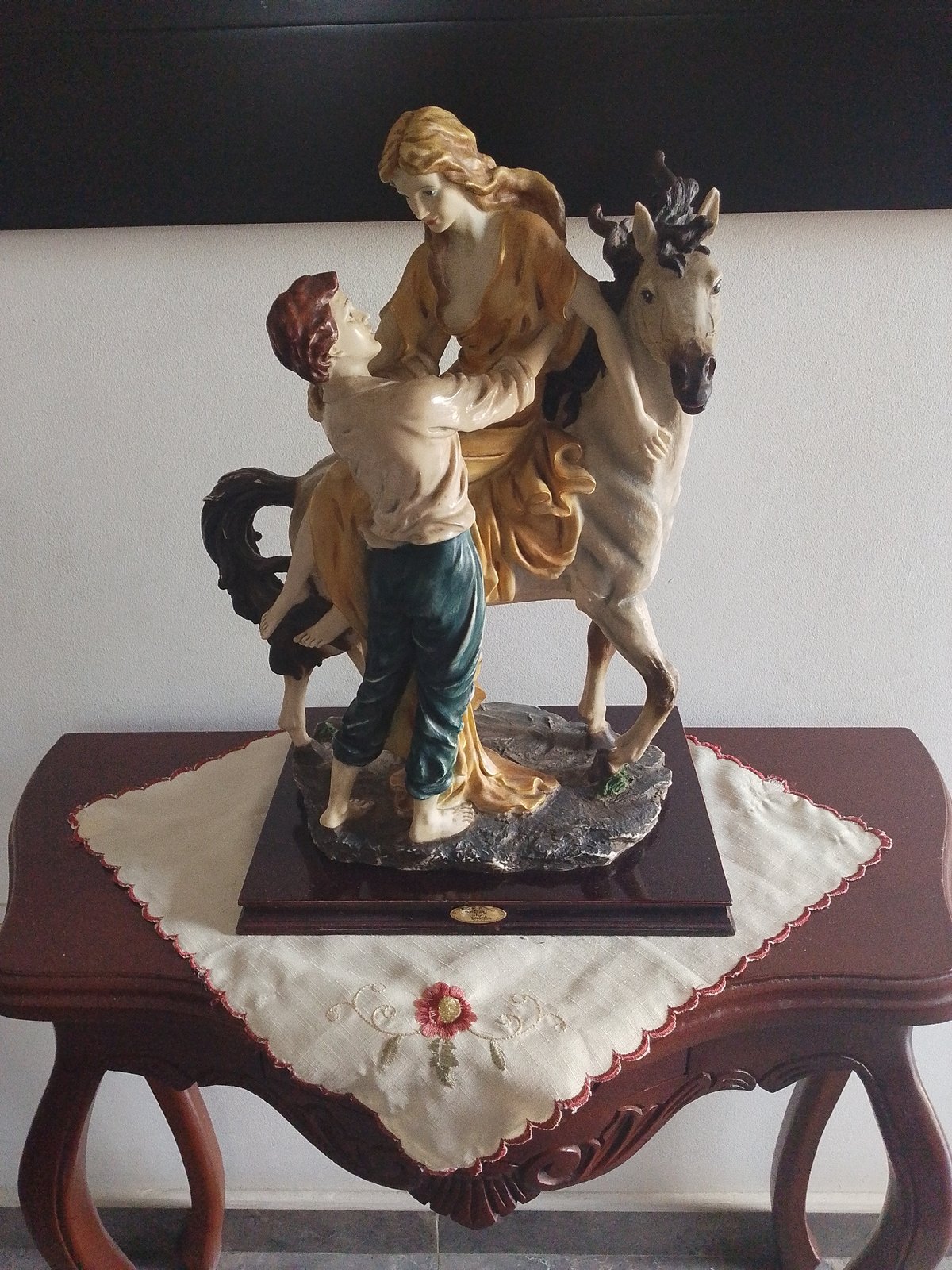 Monument with equestrian sculpture documented in Tinaquillo, Venezuela