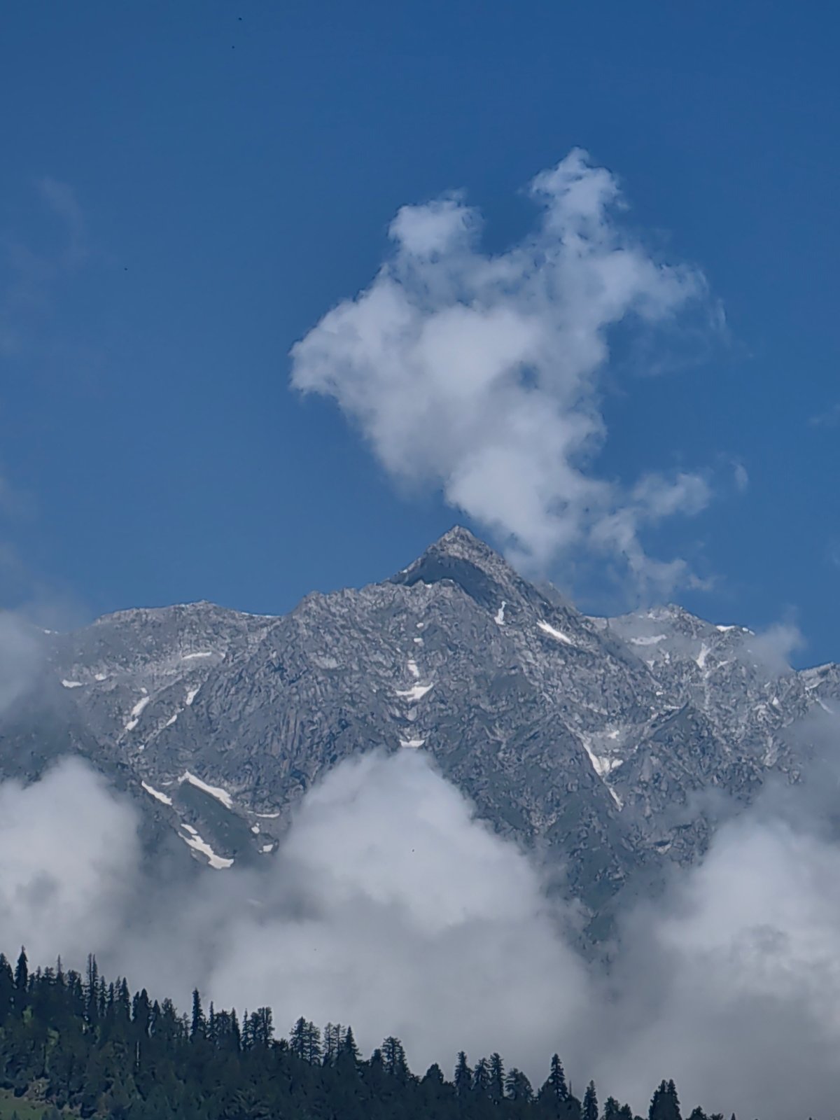 Quiet morning in Vashisht, Himalayas in the background