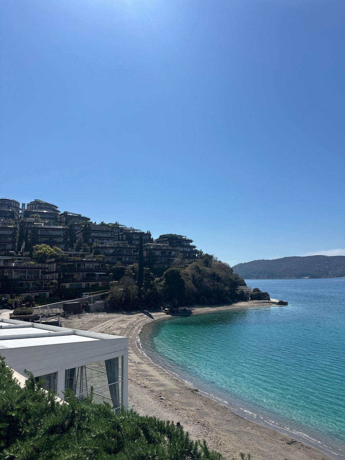 Tourist captures luxury coastal development scenes in Budva, Montenegro