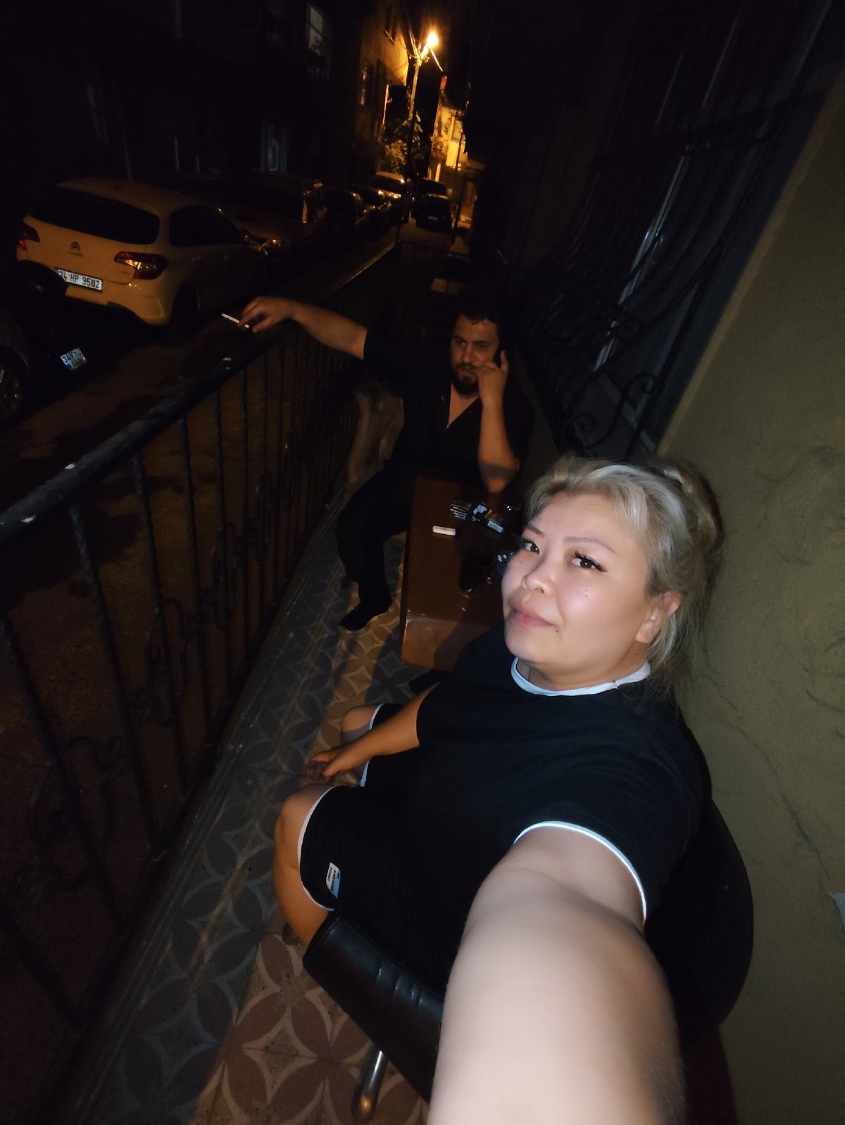 Late evening hangout on a balcony in Sarıyer, Istanbul