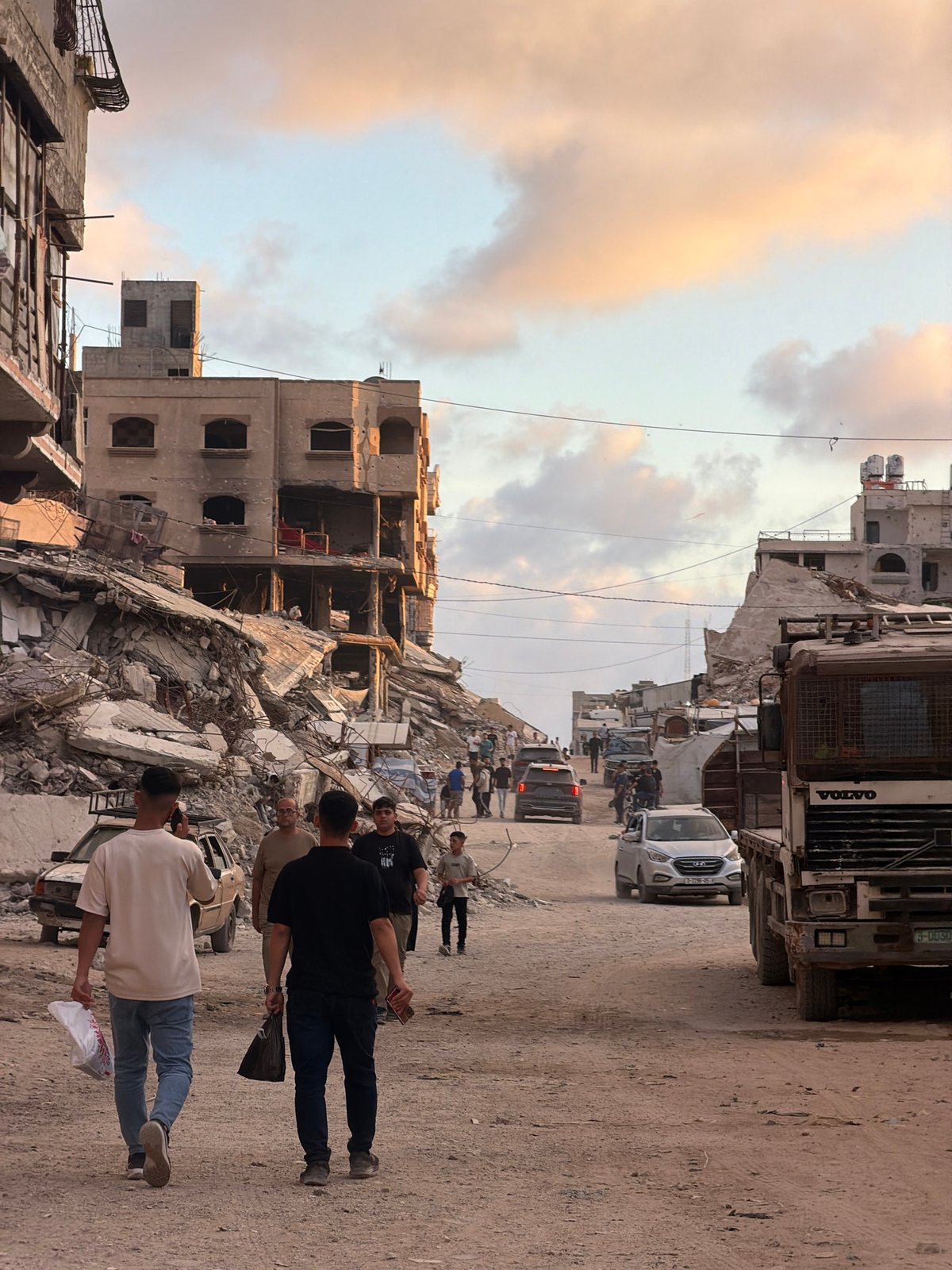 Street debris documented in Gaza amid damaged infrastructure