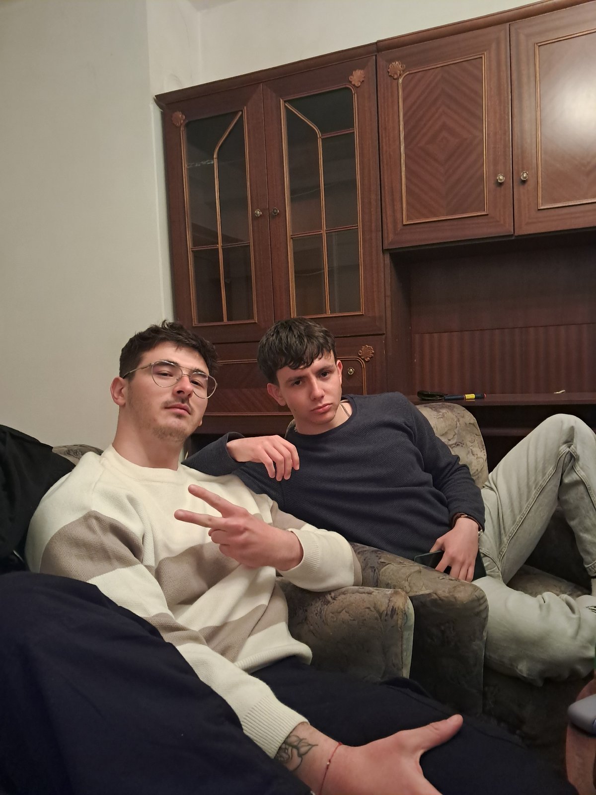 Young men gather for casual evening in Gabrovo