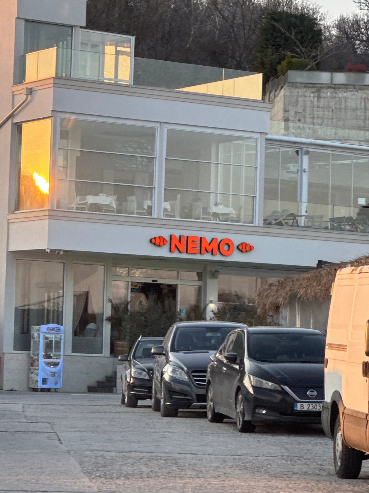 Nemo restaurant area documented in Varna, Bulgaria