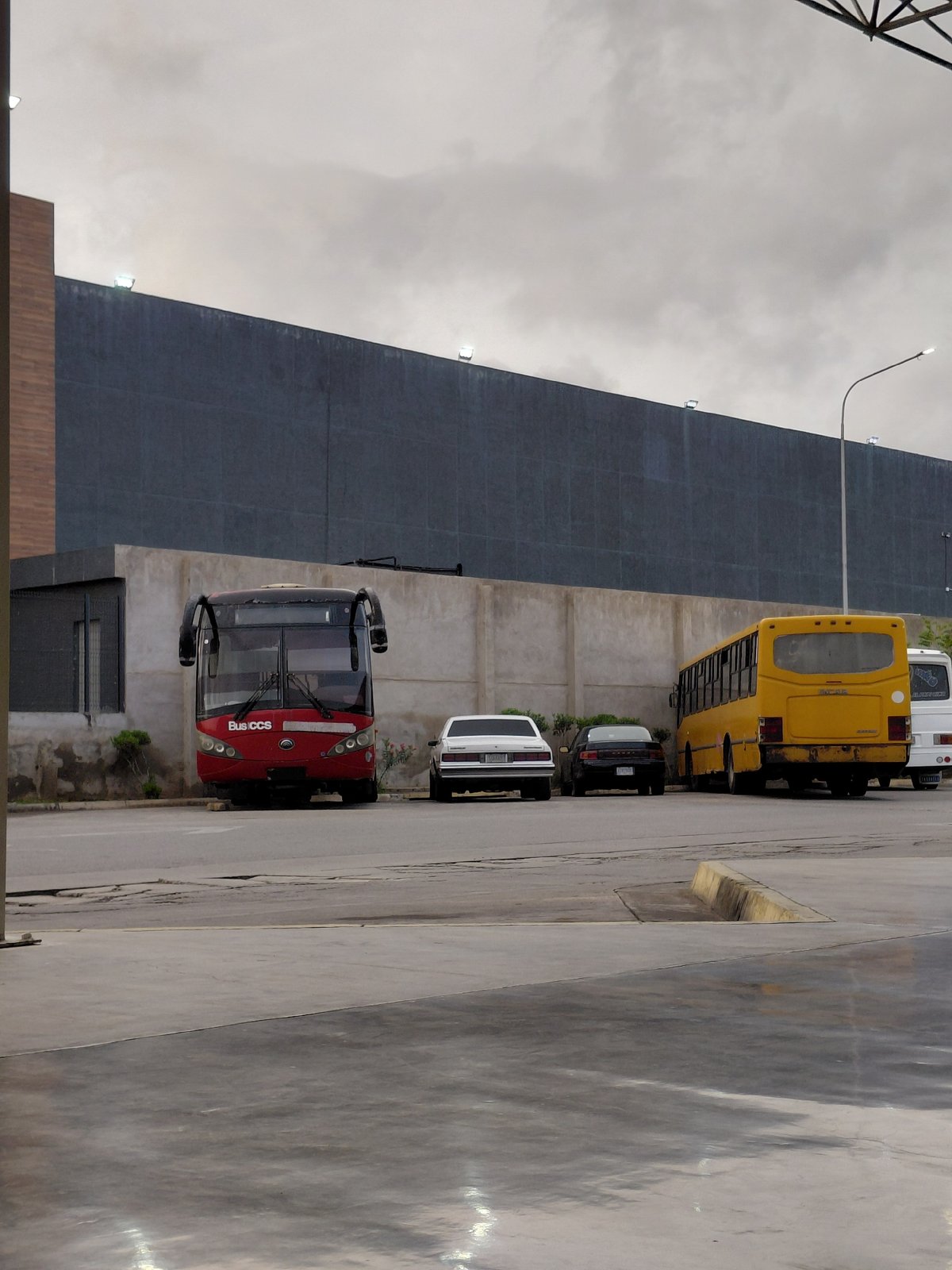 Rainy morning at Juan Griego's bus terminal, Venezuela