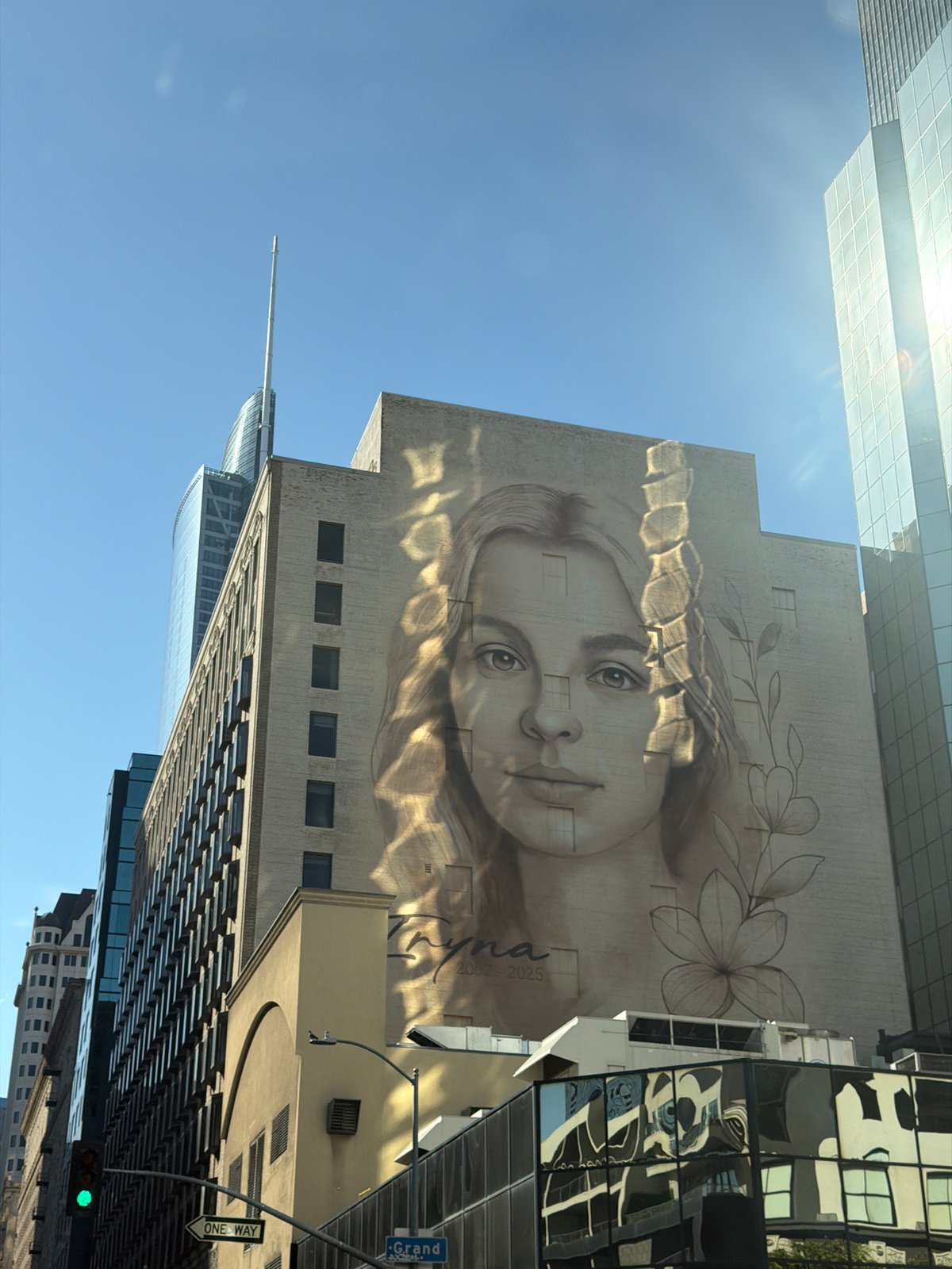 Woman's face mural spotted on Los Angeles building