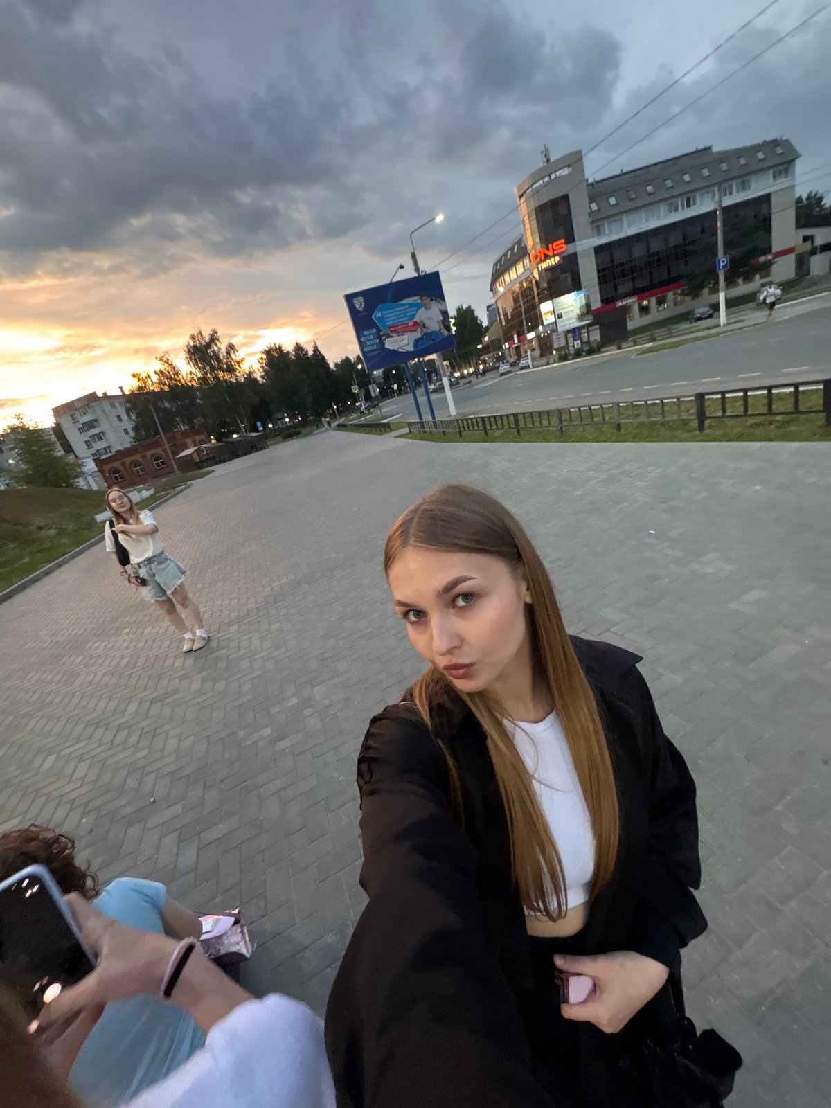 Helicopter, drone, and street life across Chaikovsky on a summer evening