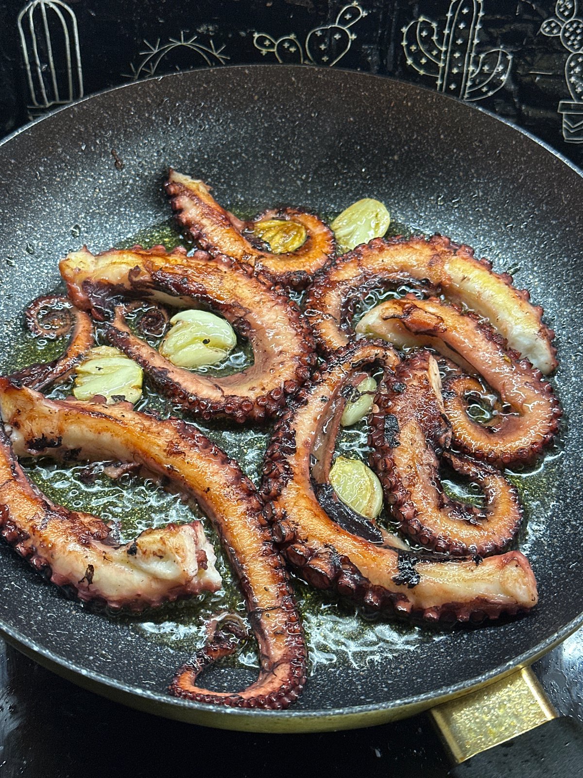 Octopus cooking captured in Sandanski, Bulgaria kitchen