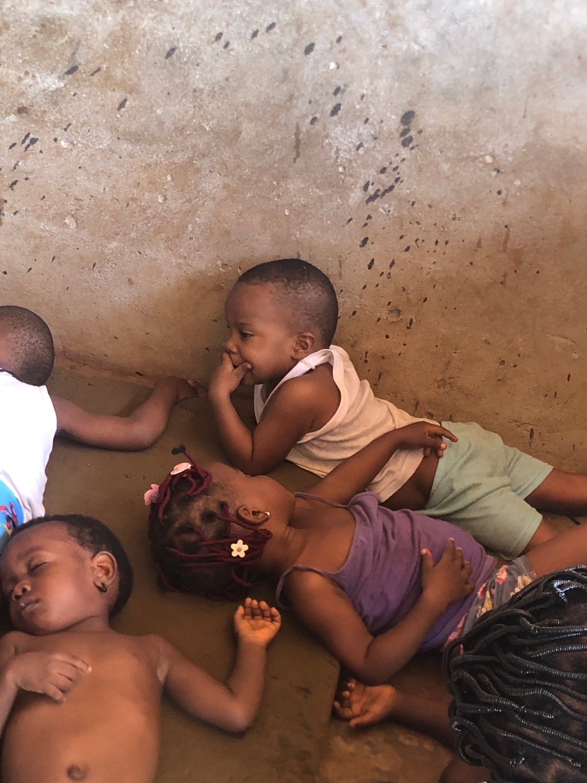 Children gather indoors during school day in Ukwu-Abwa, Nigeria