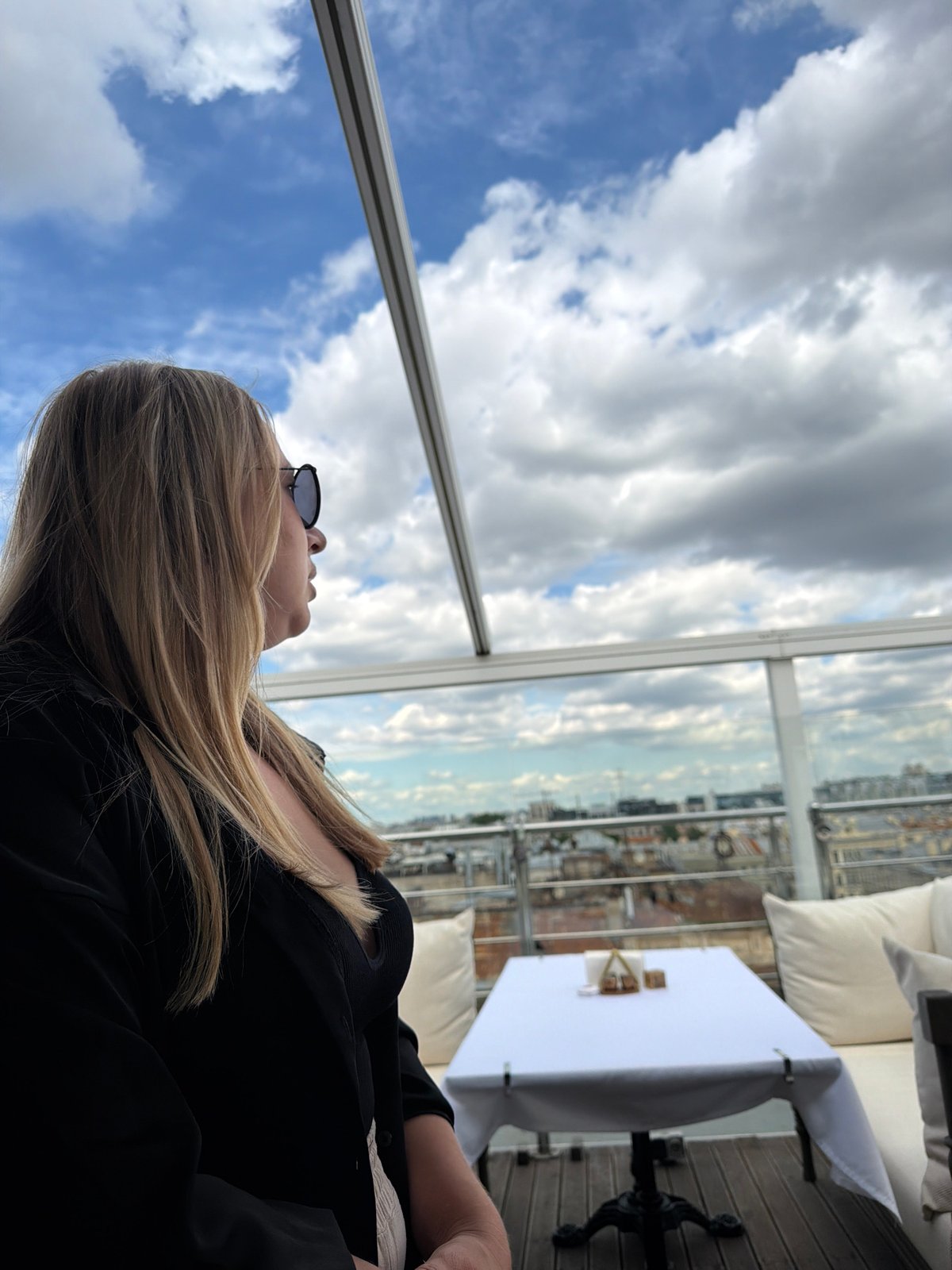 Rooftop brunch and selfies above the Saint Petersburg skyline