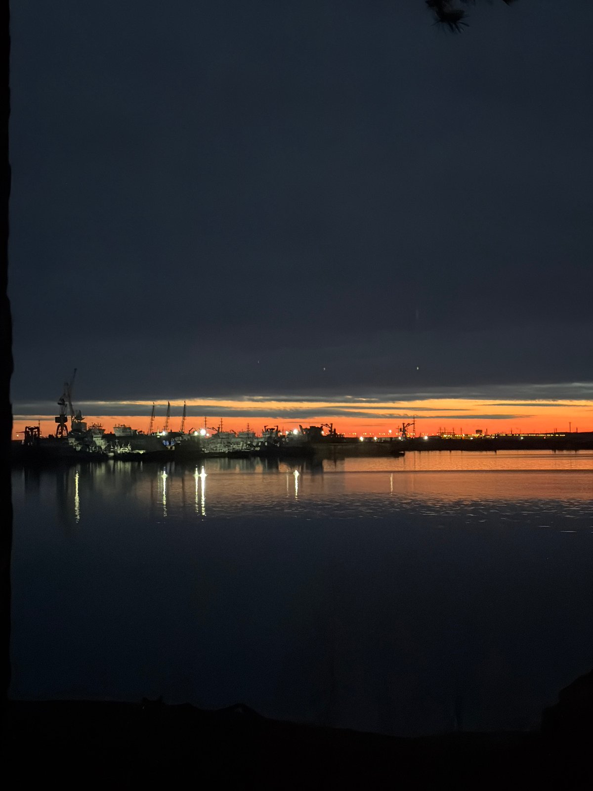 Twilight moments captured along Kama River in Chaikovsky, Russia