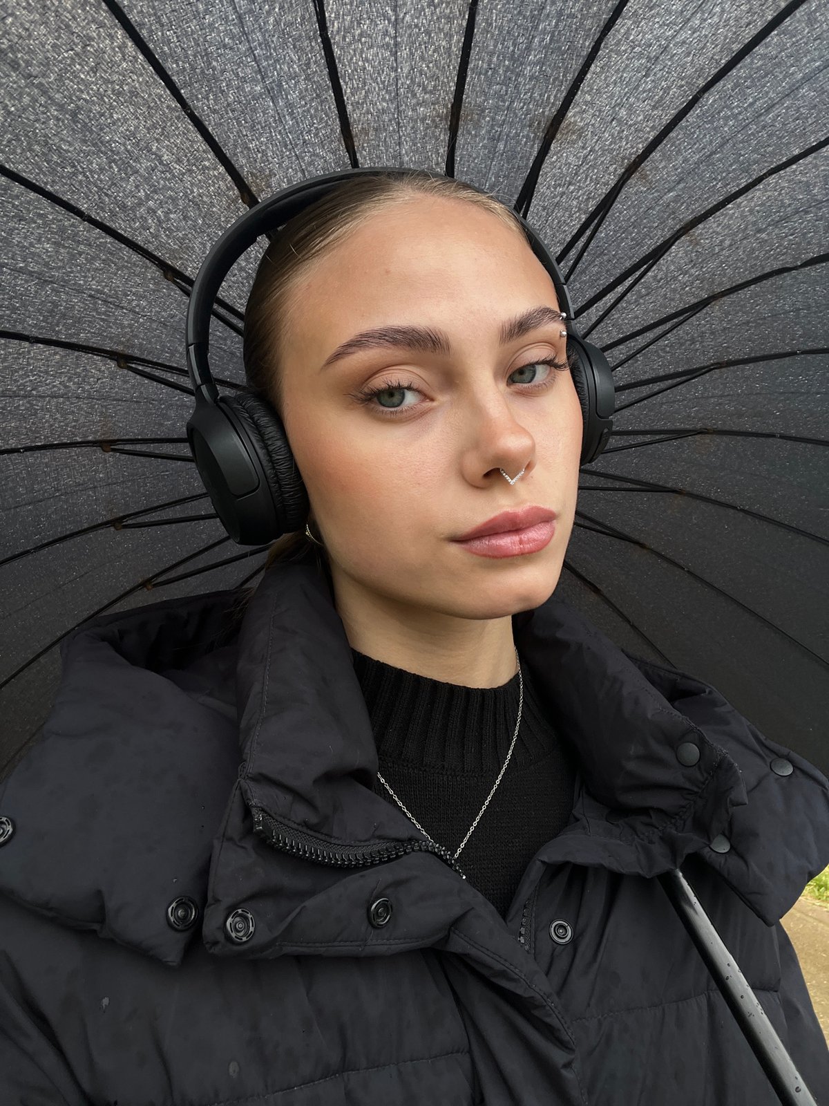 Woman's morning photo session documented across Fokino, Russia
