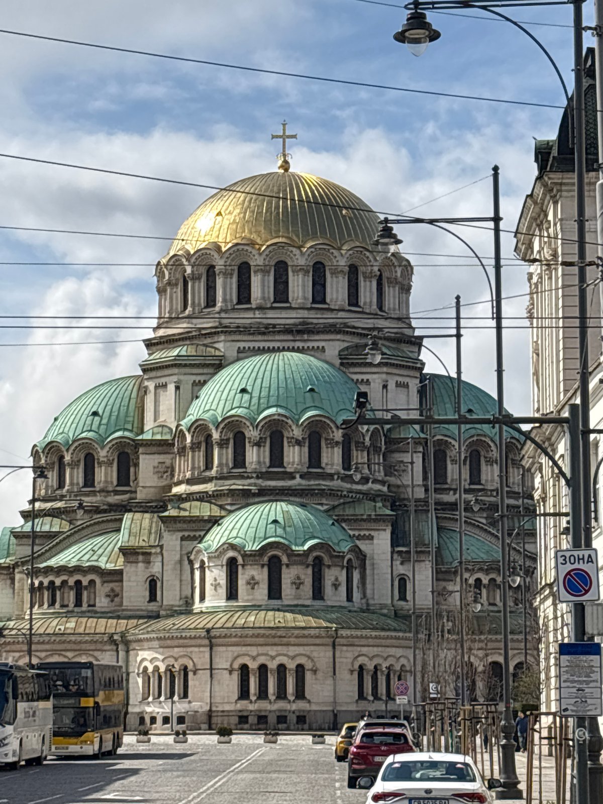 Sofia landmarks documented including cathedral and ornate building entrance