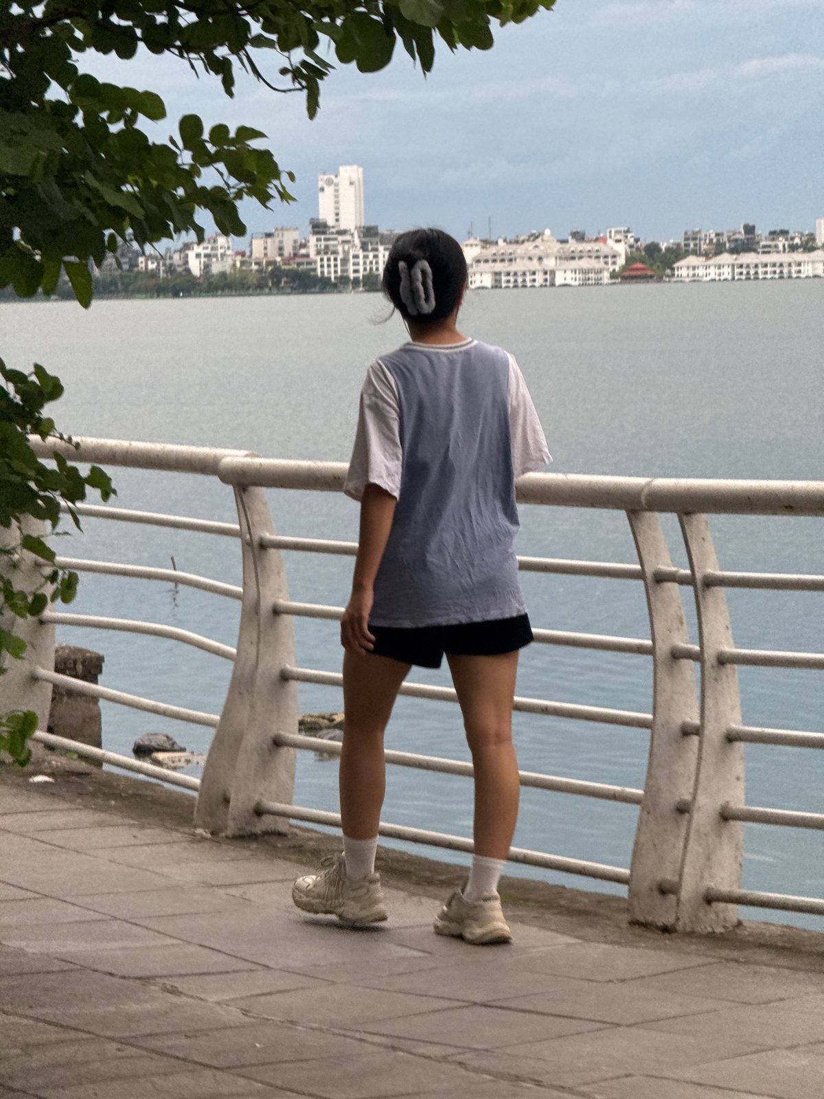 Street-level snapshots around a Hanoi lakeside hotel district
