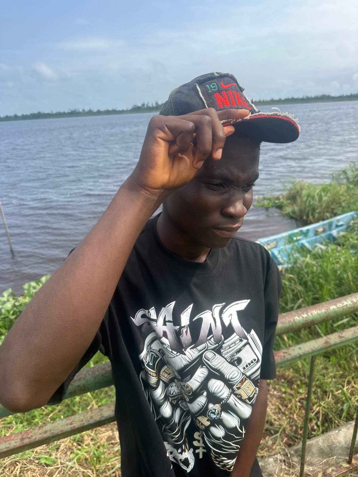 Waterfront moments at the Badagry shoreline, Nigeria.