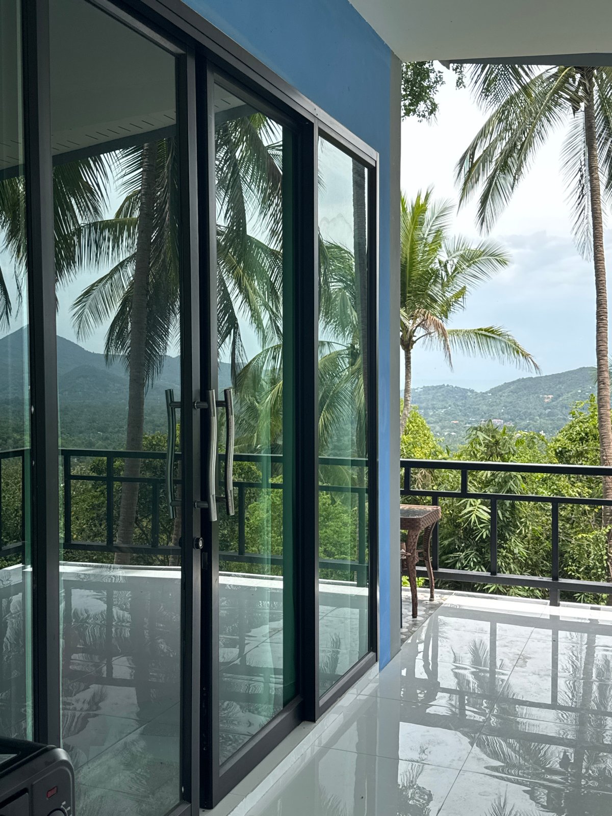 Morning tropical landscape documentation with food preparation in Thailand