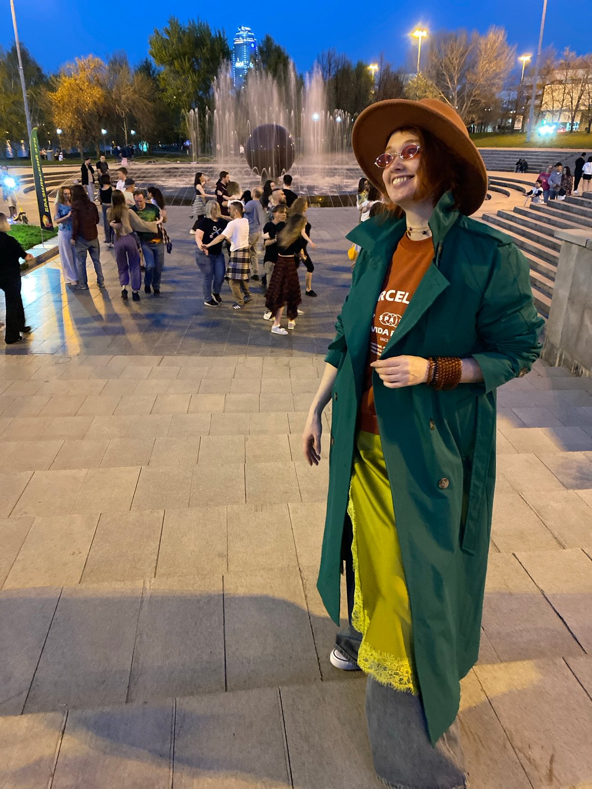 Spontaneous Evening Dance Gathering in Yekaterinburg City Square