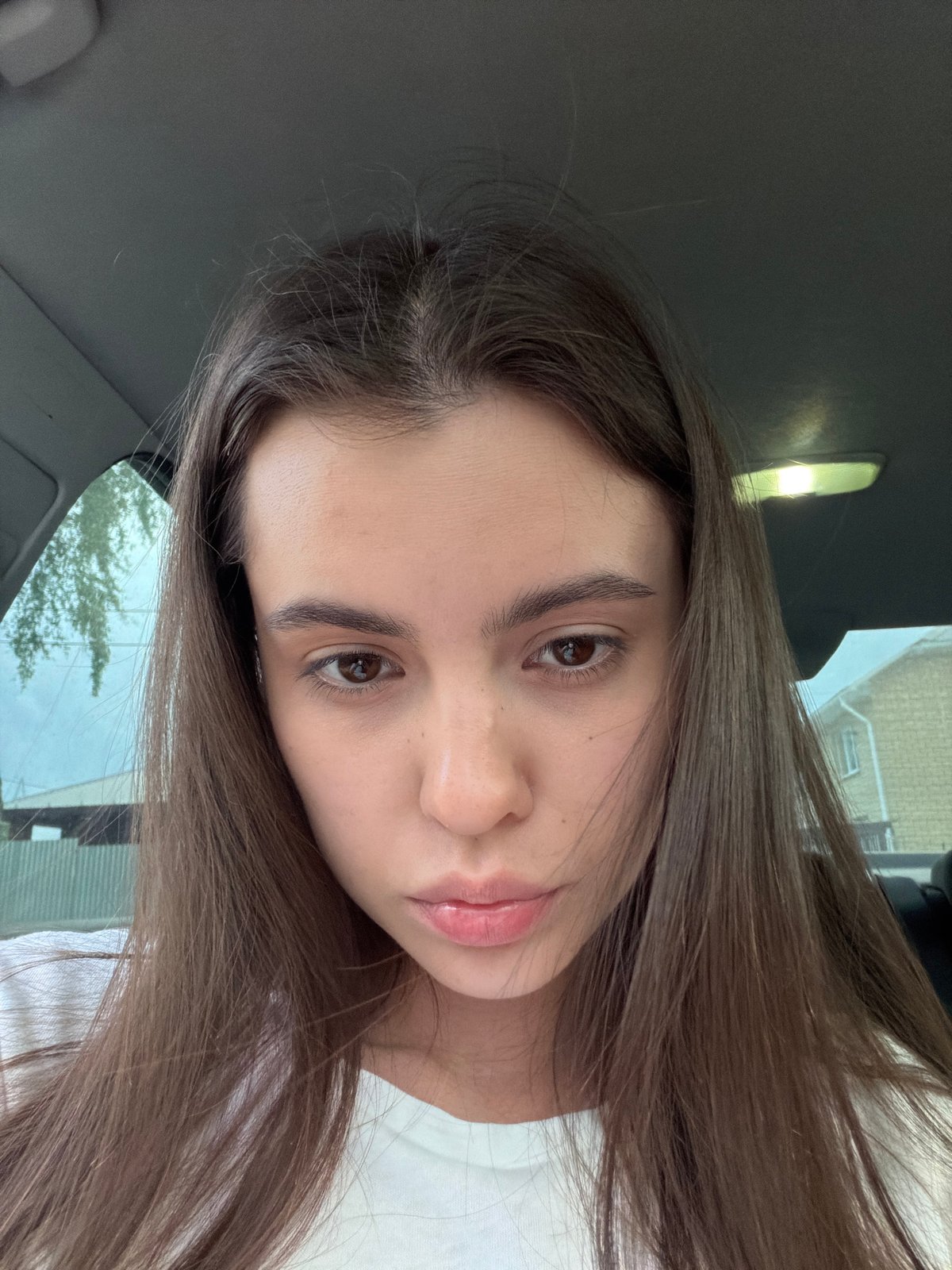 Woman observed in car interior in Chaikovsky, Russia