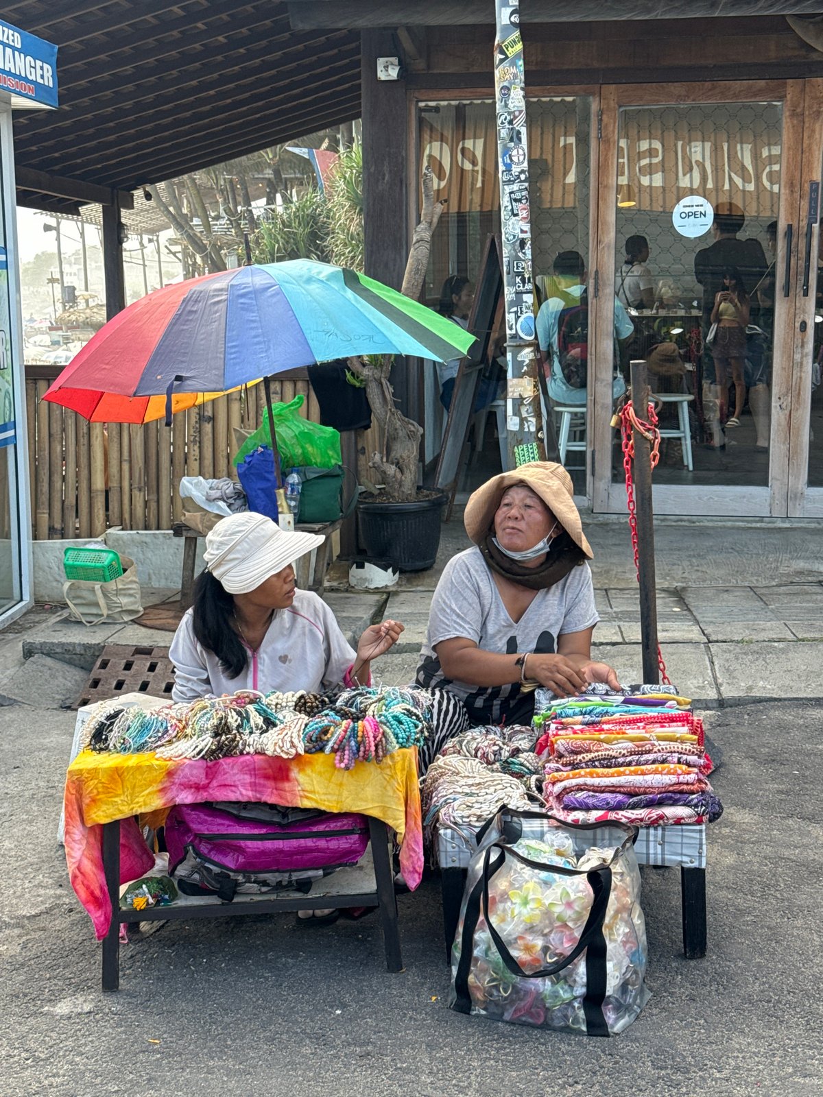 Morning street vendor activity observed across North Kuta tourist areas