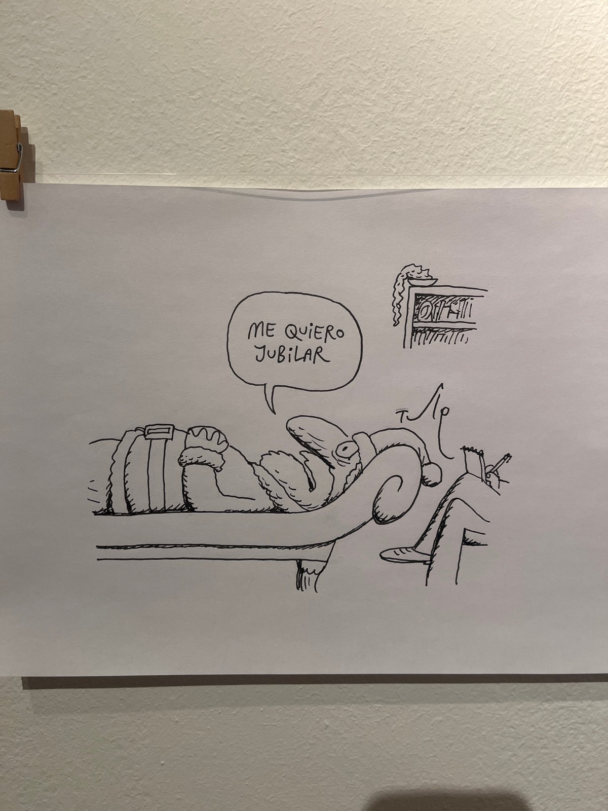 Cartoon art exhibition documented in Buenos Aires