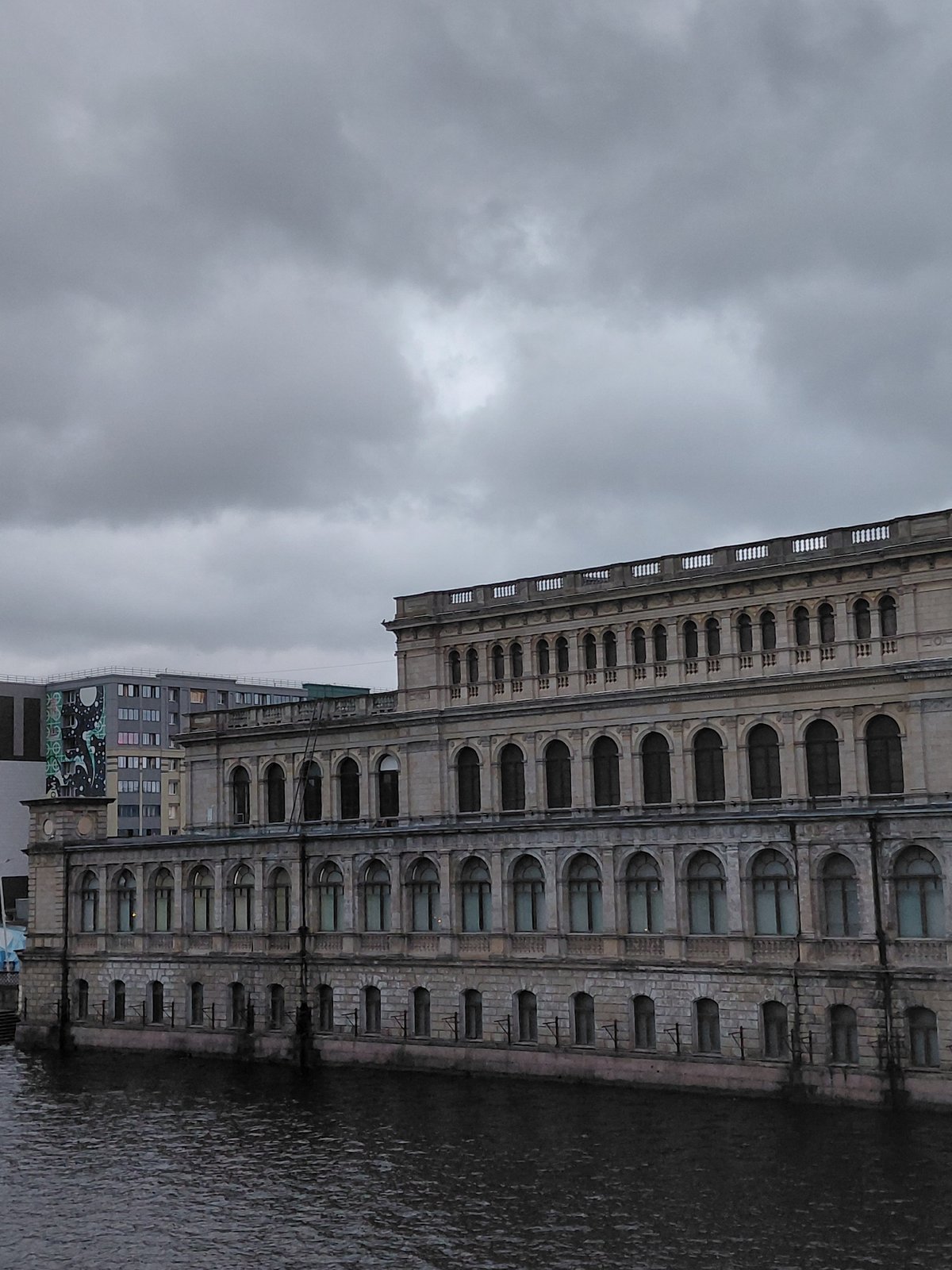 Evening stroll along Kaliningrad's Pregel River embankment