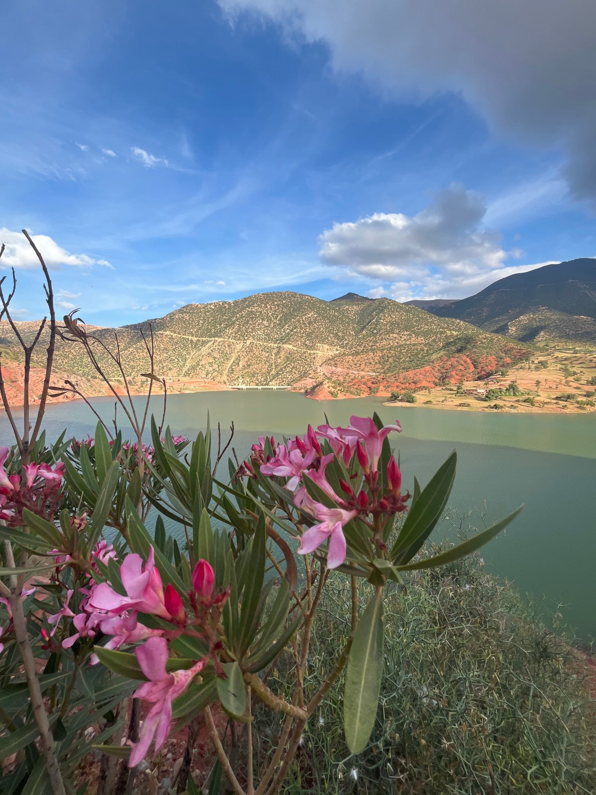 Visitor documents lakeside moments near Ouaouizert, Morocco